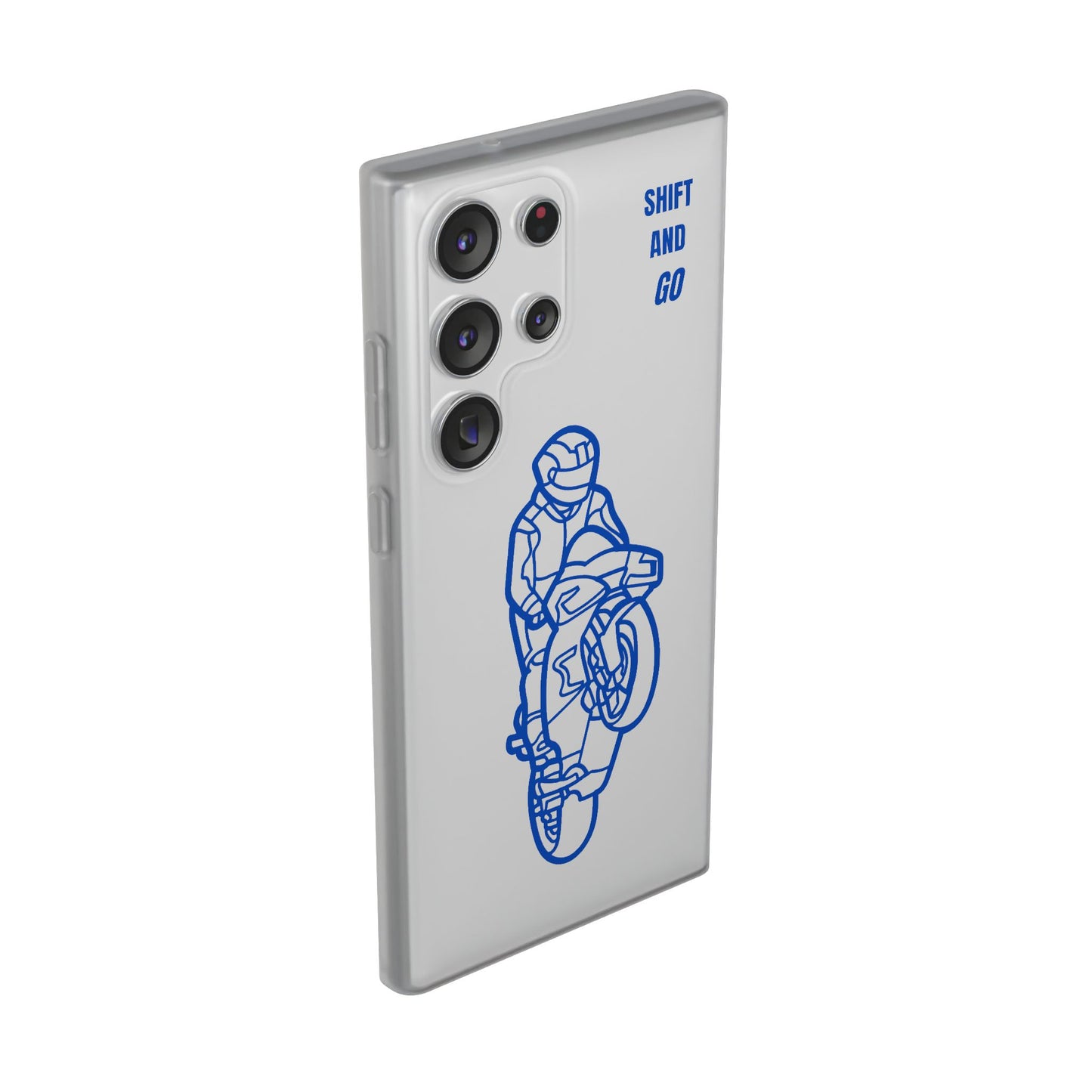 Motorcycle Flexi Cases - Shift and Go Design, Biker Gift, Phone Accessory, Sporty Case, Riding Enthusiast