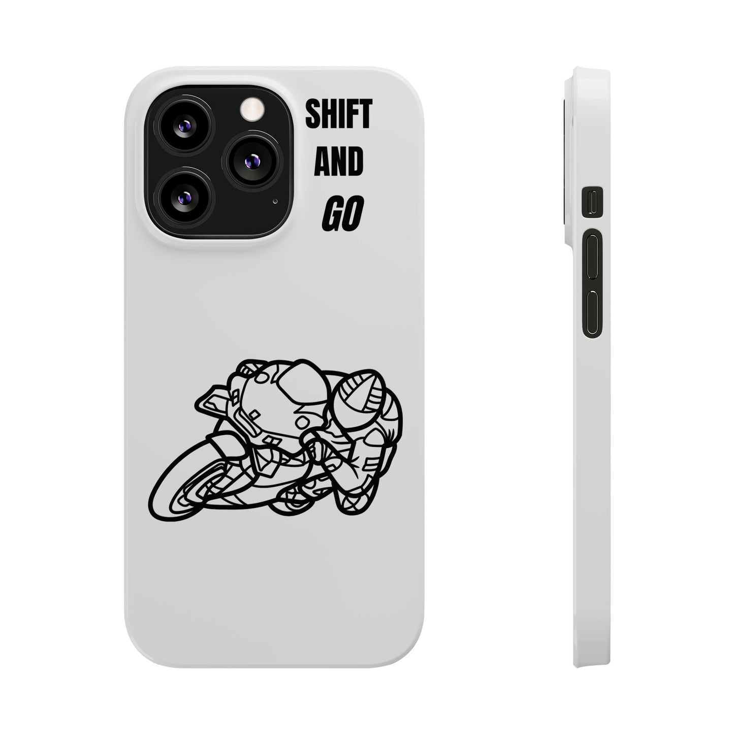 Motorcycle Slim Phone Cases - Shift and Go, Biker Gift, Moto Lover Accessory, Phone Protection, Unique Motorcycle Design