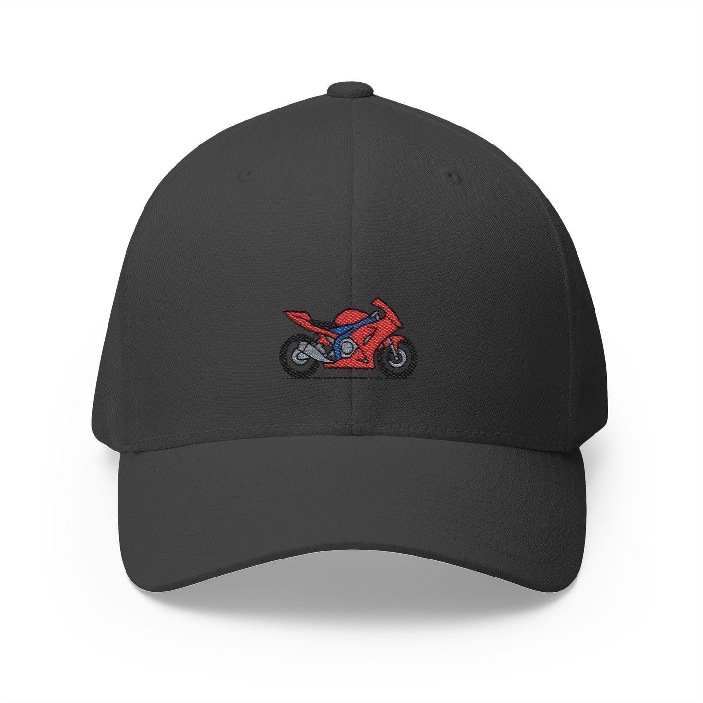 Red Motorcycle Embroidered Cap - Perfect Gift for Bikers and Riders