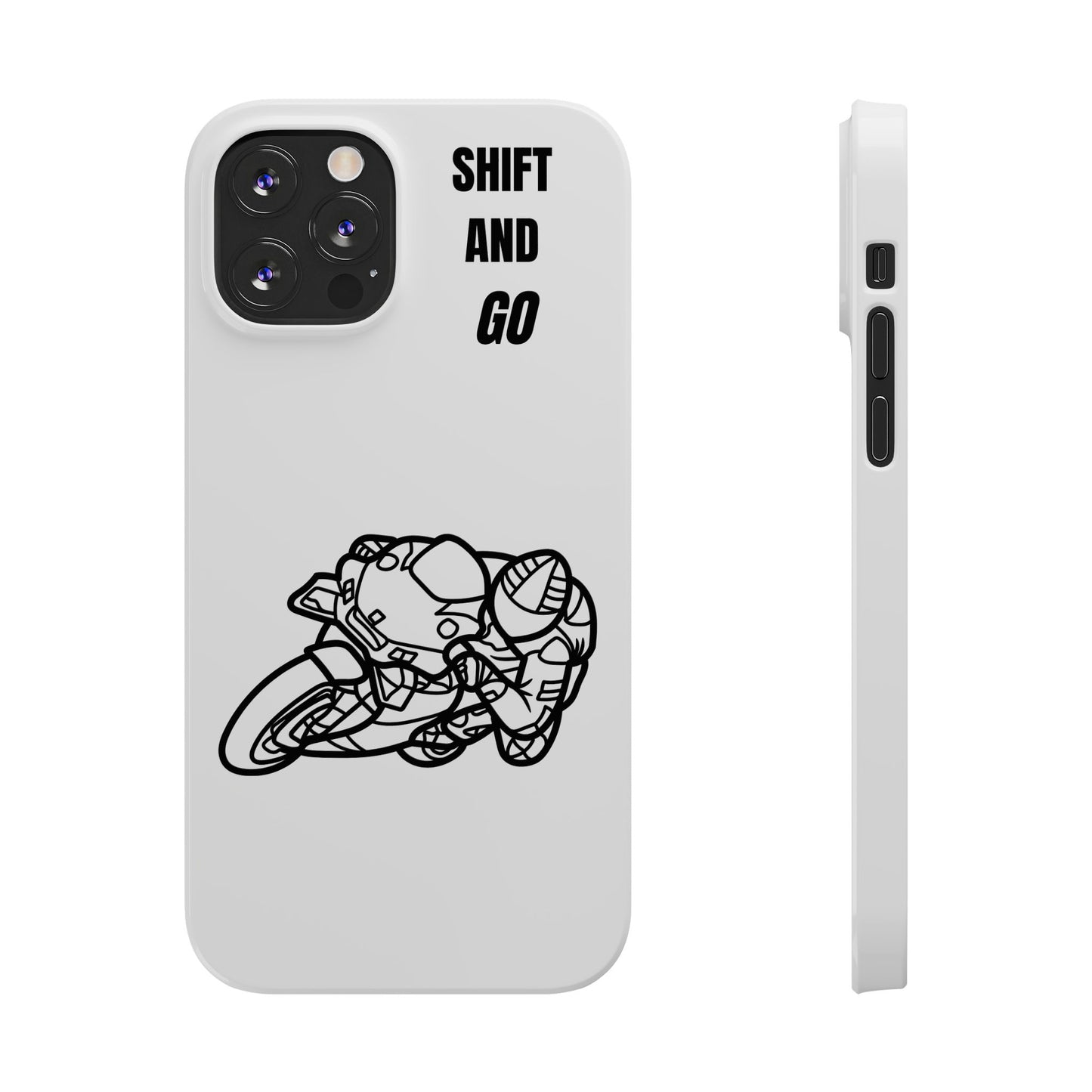 Motorcycle Slim Phone Cases - Shift and Go, Biker Gift, Moto Lover Accessory, Phone Protection, Unique Motorcycle Design
