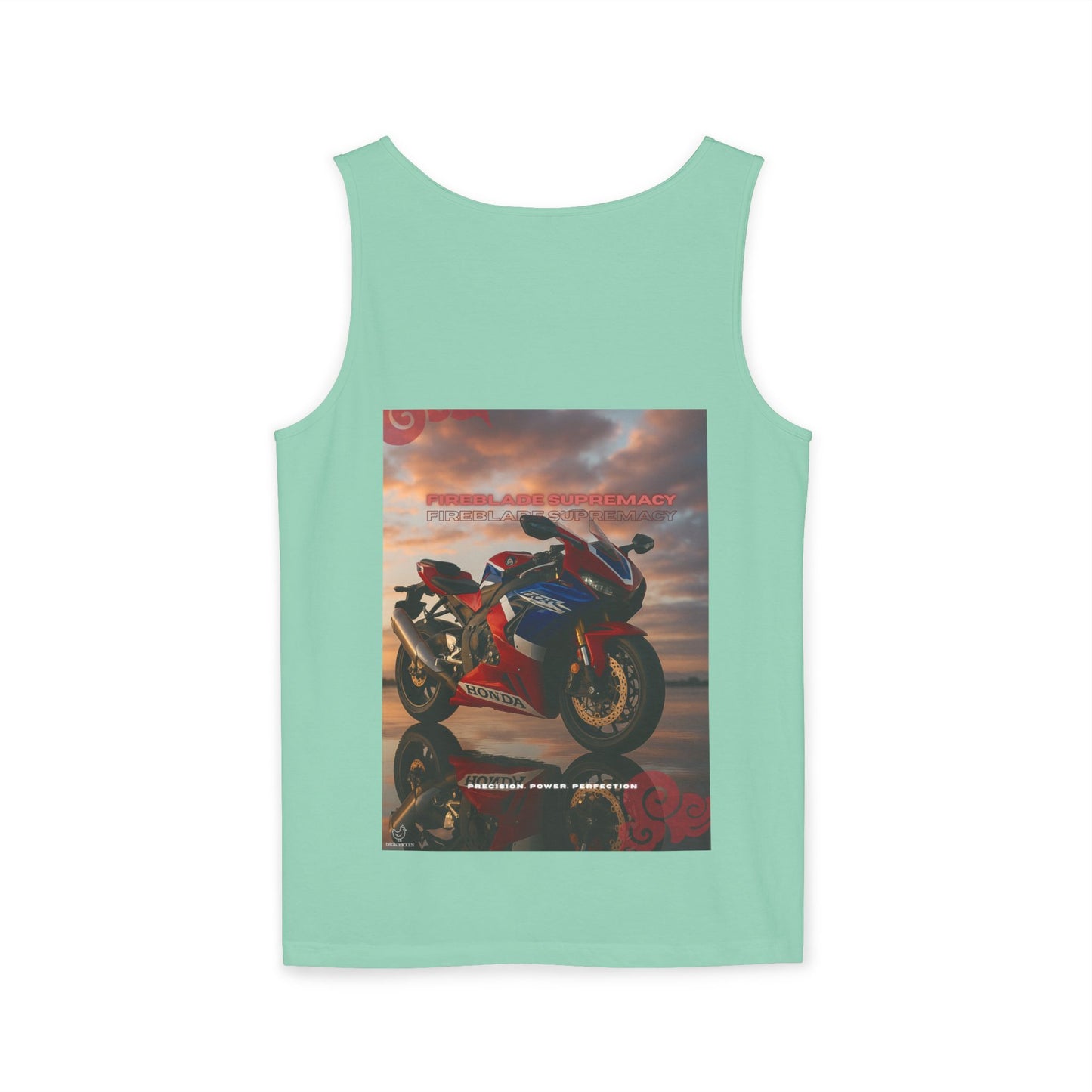 Fireblade Unisex Garment-Dyed Tank Top - Motorcycle Enthusiast Design