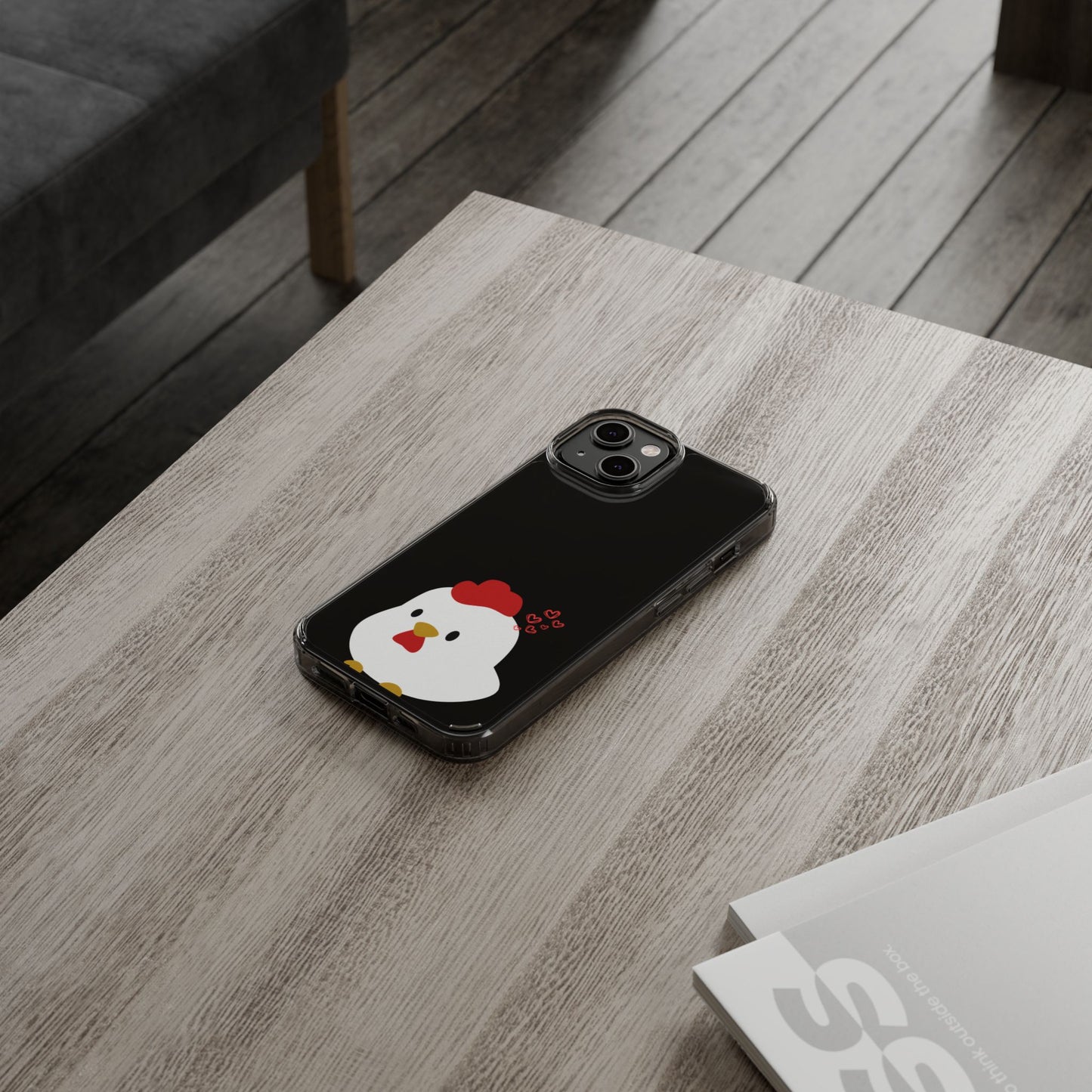 Coque transparente en forme de poulet, adorable coque pour amoureux des animaux, cadeau pour enfants, décoration de ferme, cadeau d'anniversaire