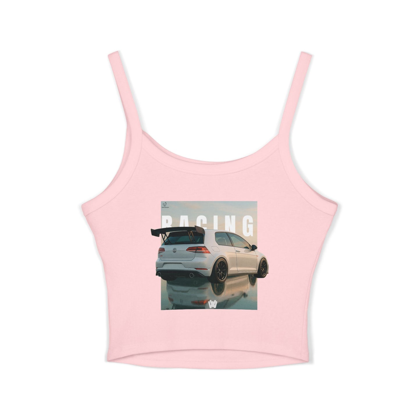 Women's Tank Top - GTI Racing Spaghetti Top with Cool Backprint