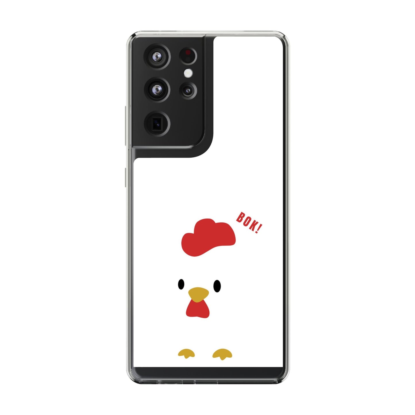 Chicken Design Clear Phone Case, Cute Animal Phone Cover, Fun Gift for Kids, Pet Lovers, Birthday Present, Travel Accessory