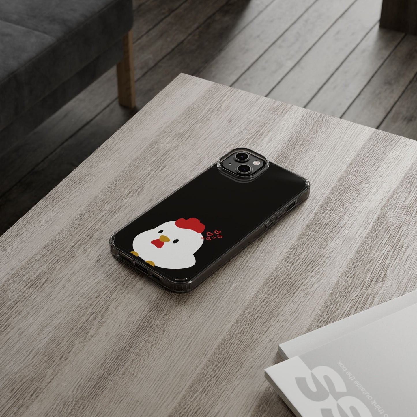 Coque transparente en forme de poulet, adorable coque pour amoureux des animaux, cadeau pour enfants, décoration de ferme, cadeau d'anniversaire