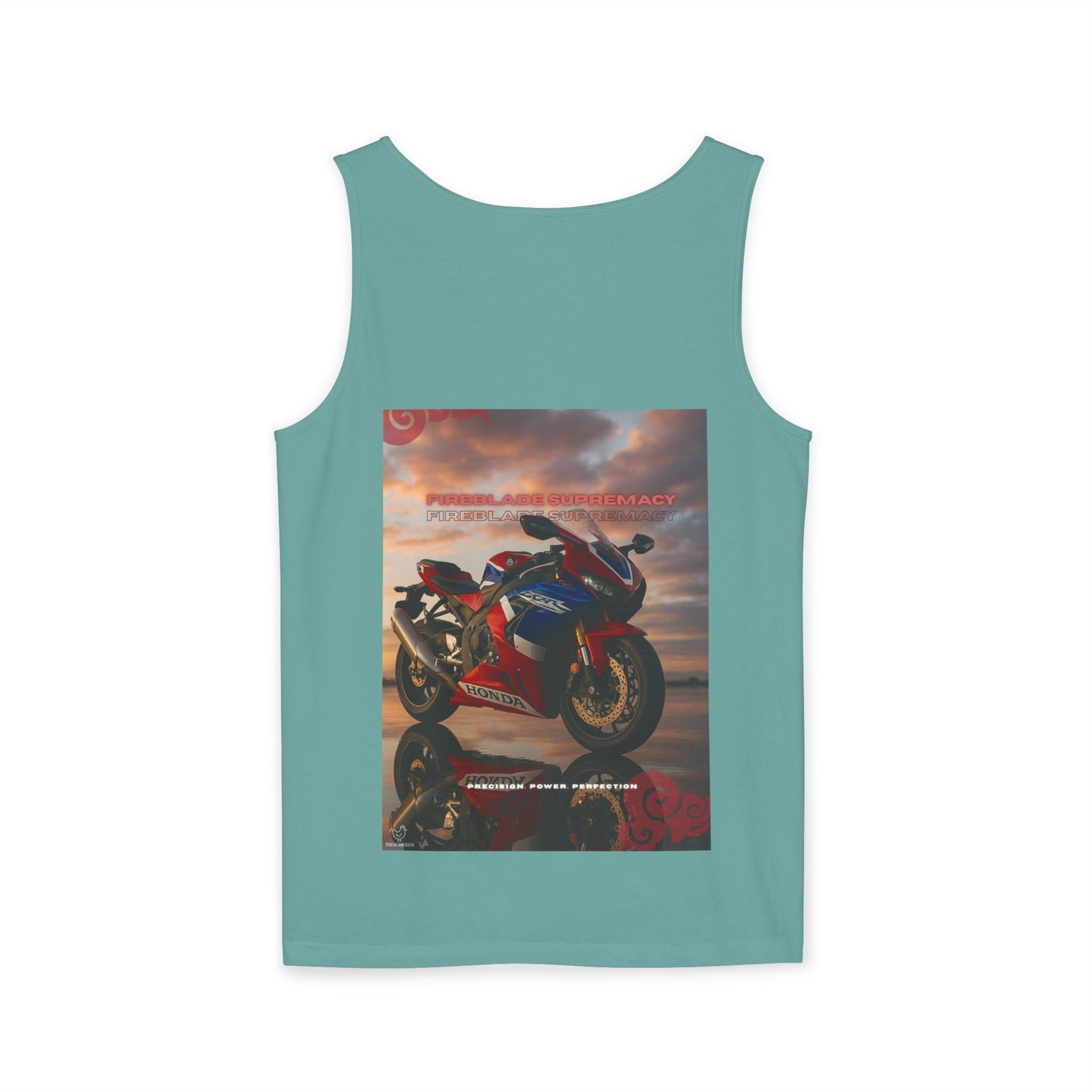 Fireblade Unisex Garment-Dyed Tank Top - Motorcycle Enthusiast Design