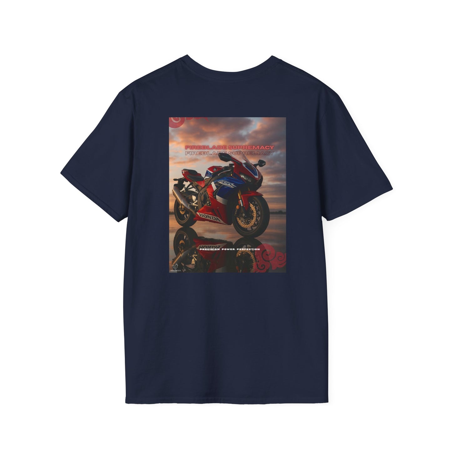 Fireblade Motorcycle Enthusiast Unisex Softstyle T-Shirt - Retro Bike Design