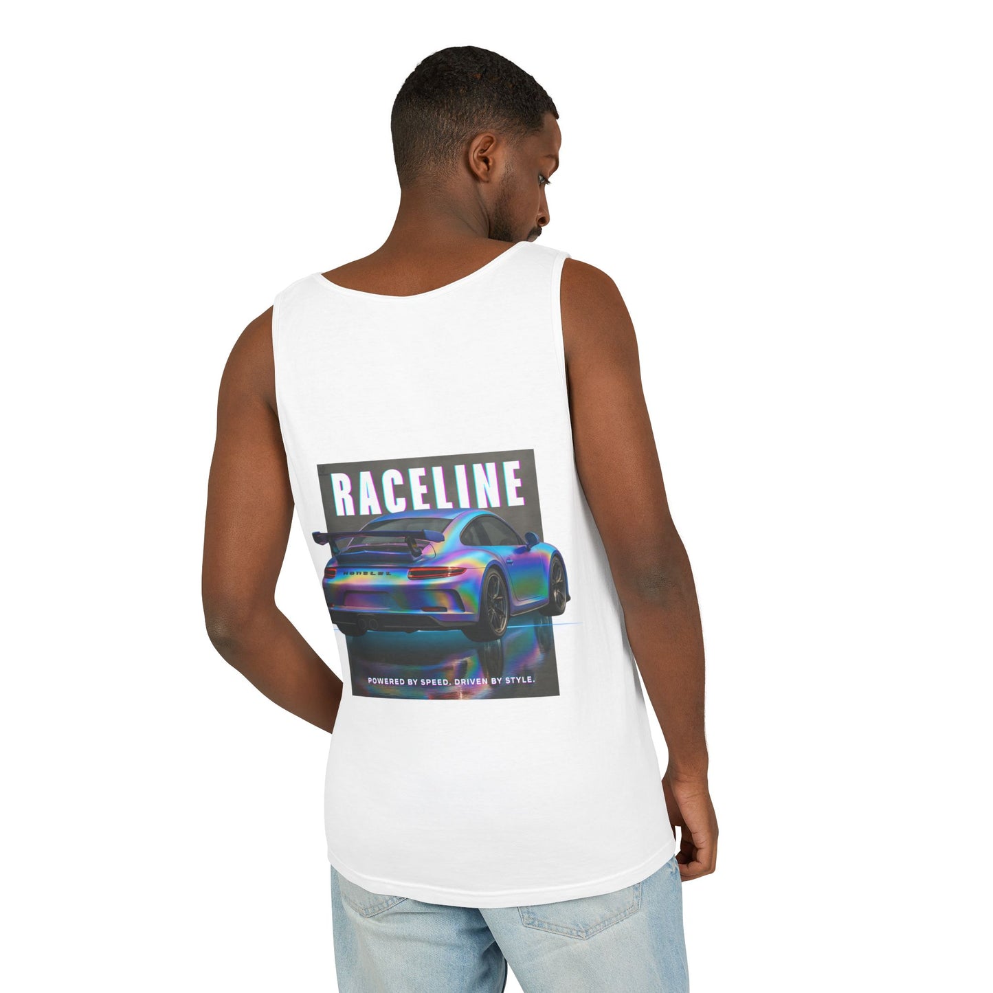 Raceline Holo Inspired Car - Unisex Garment-Dyed Tank Top