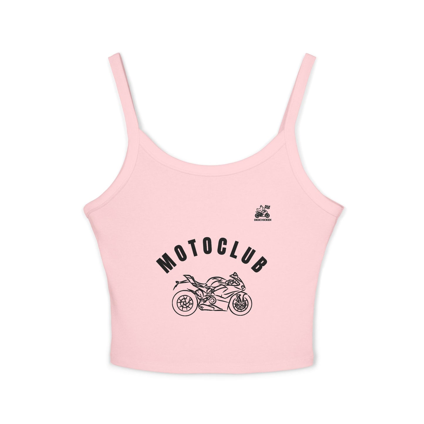 Motorcycle Enthusiast Women's Spaghetti Strap Tank Top, Moto Club Apparel, Perfect Gift for Riders, Biker Summer Style, Casual Streetwear