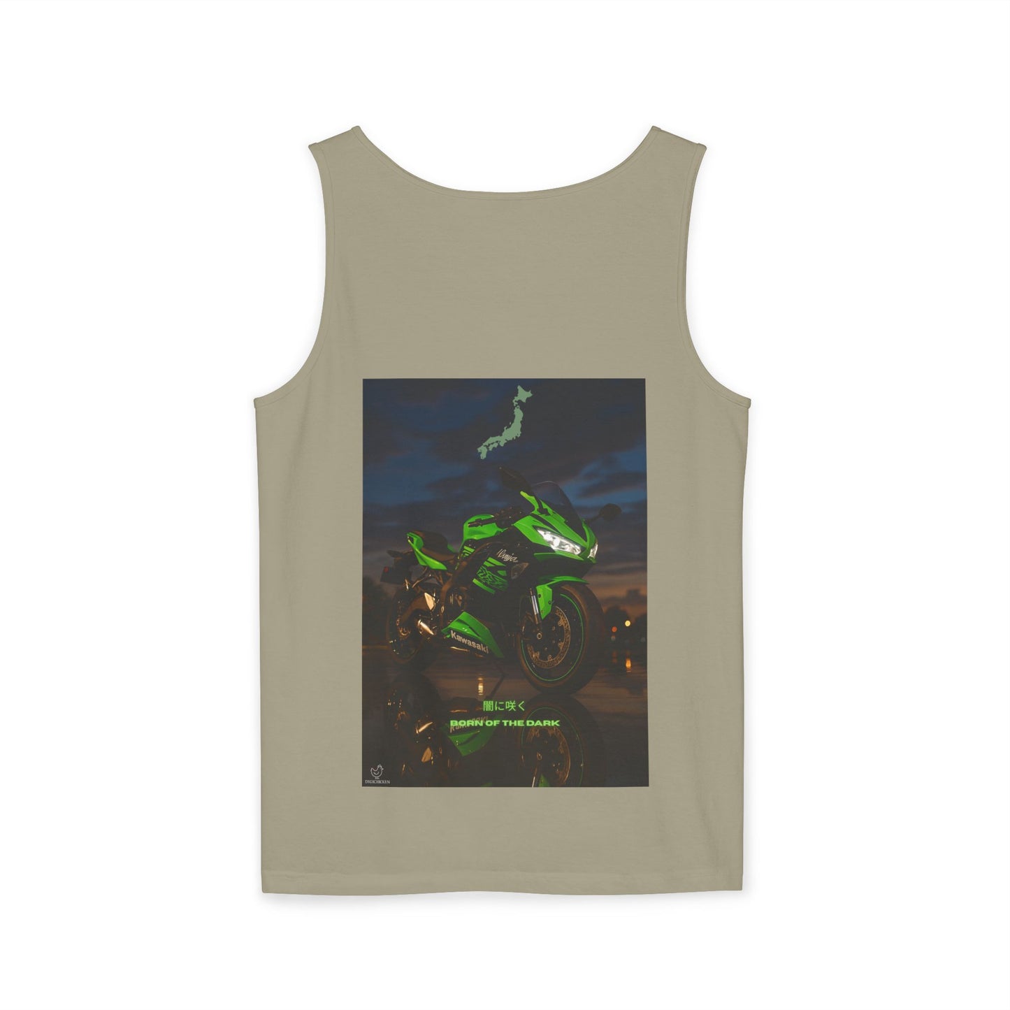 Zx6r Backprint Nice Custom Motorcycle Graphic Tank Top - Unisex Garment-Dyed