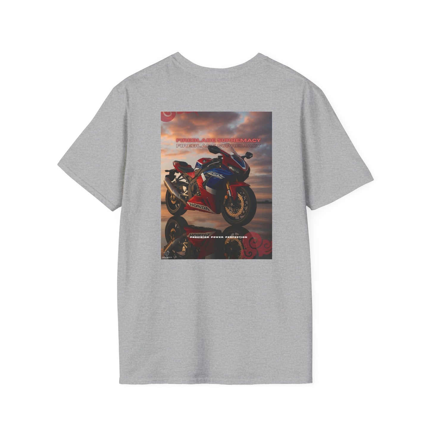 Fireblade Motorcycle Enthusiast Unisex Softstyle T-Shirt - Retro Bike Design