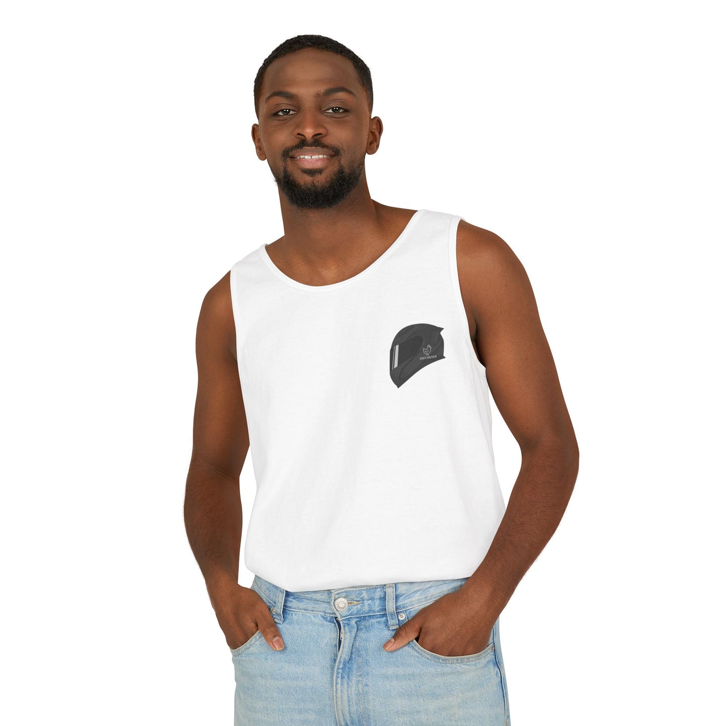 650r Backprint Cool Motorcycle Graphic Tank Top - Unisex Garment-Dyed
