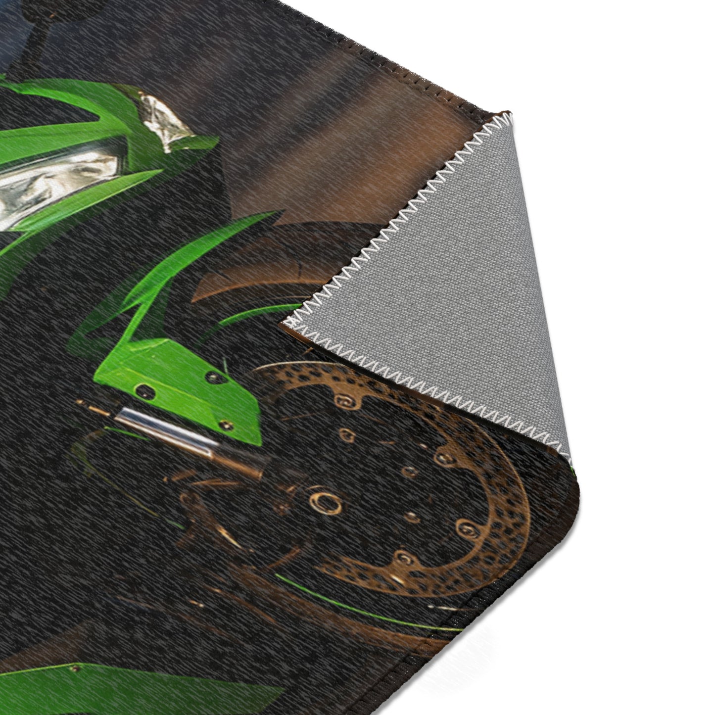 Zx6r Kawasaki Motorcycle Area Rug – Born of the Dark Design for Bikers