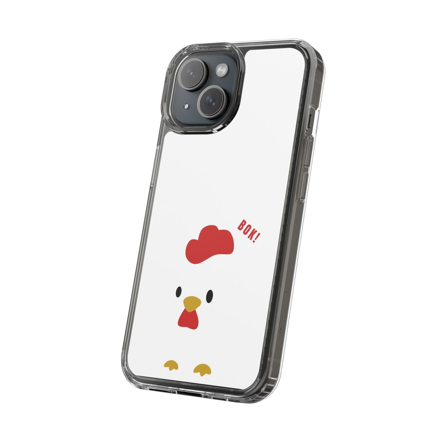 Chicken Design Clear Phone Case, Cute Animal Phone Cover, Fun Gift for Kids, Pet Lovers, Birthday Present, Travel Accessory