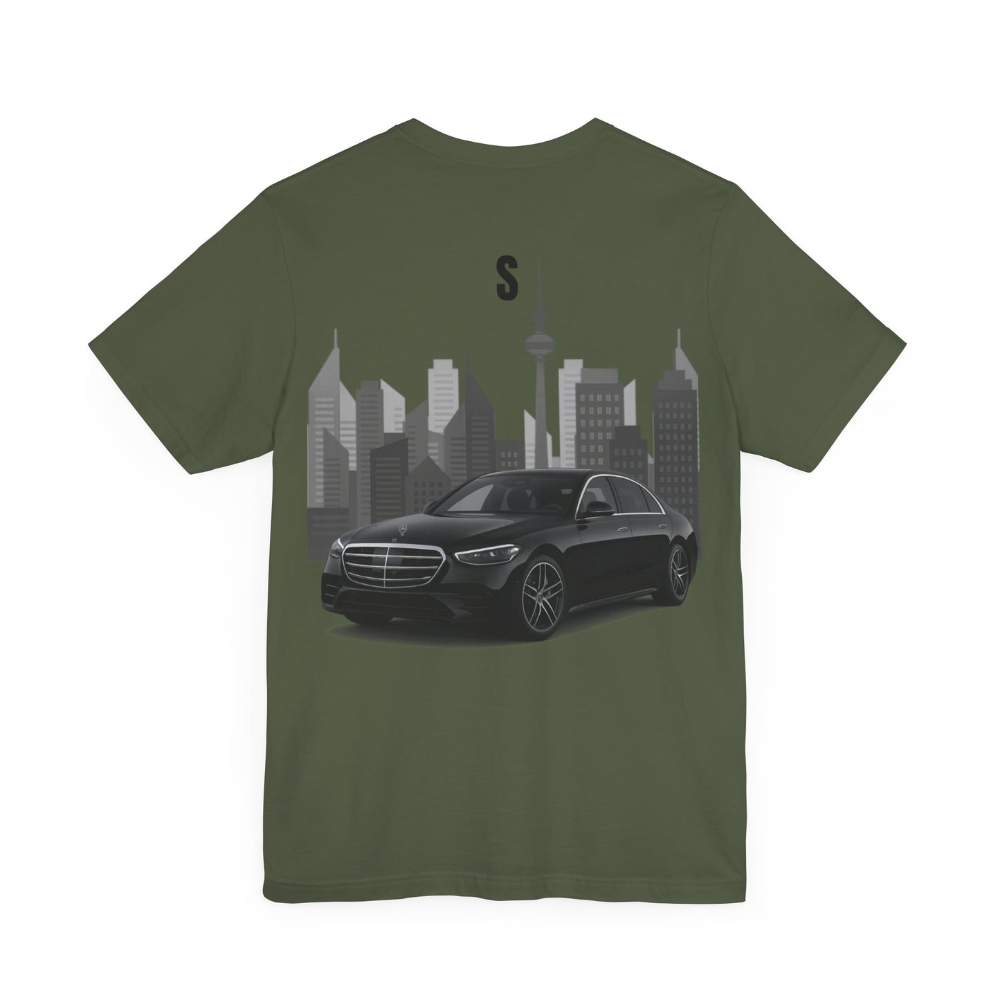 Urban Vibes Car Graphic Tee, Unisex Jersey Short Sleeve Tee, Cityscape T-Shirt, Cool Car Shirt, Gift for Car Lovers, Trendy Everyday Wear