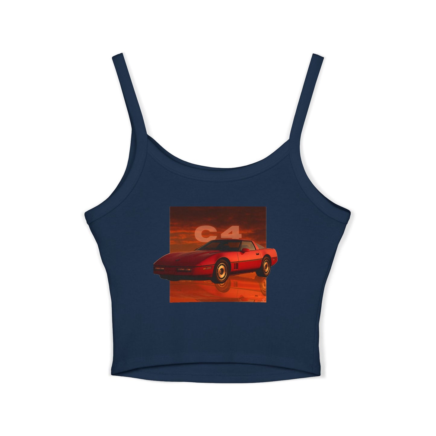 Women's Tank Top - Corvette Inspired C4 Retro Backprint