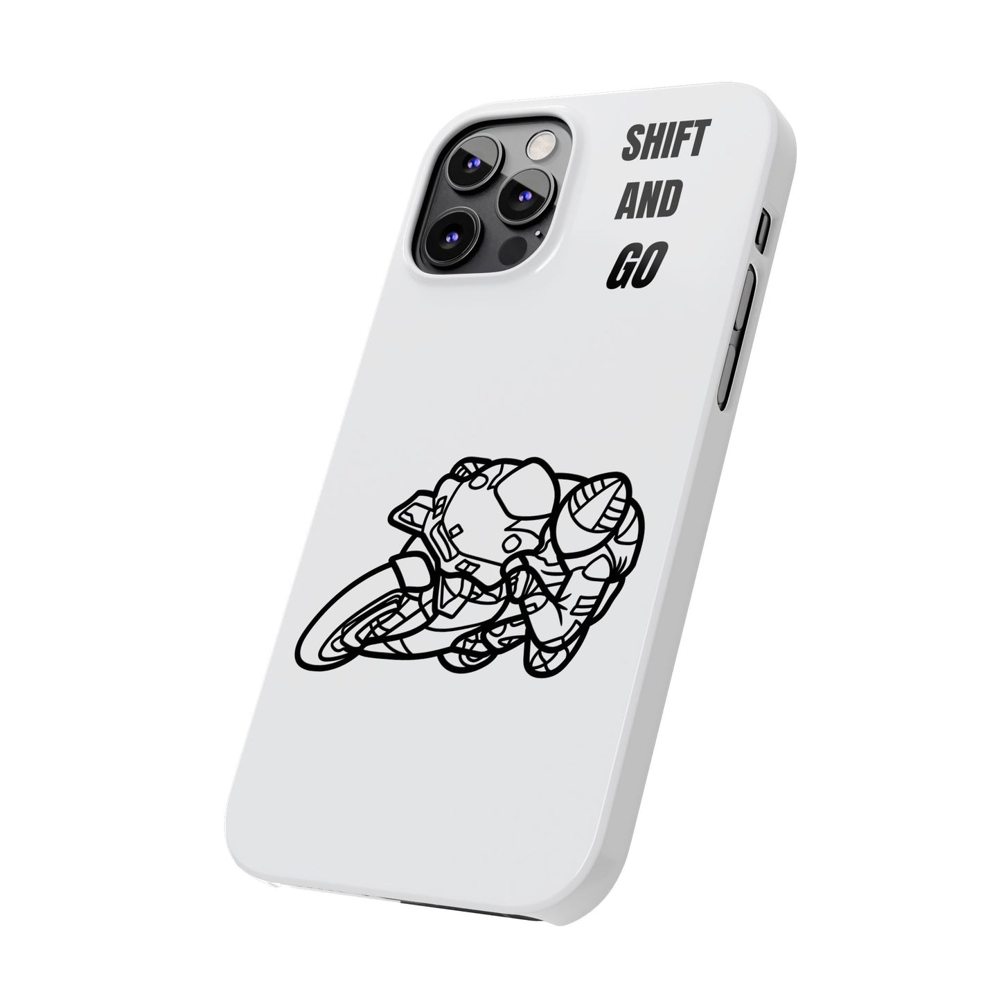 Motorcycle Slim Phone Cases - Shift and Go, Biker Gift, Moto Lover Accessory, Phone Protection, Unique Motorcycle Design