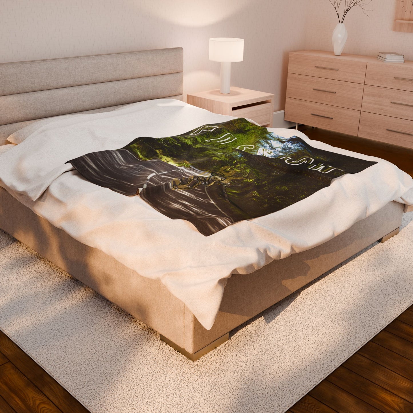Passion Velveteen Plush Blanket, Cozy Throw Blanket, Gift for Nature Lovers, Home Decor, Warm Bed Accessory