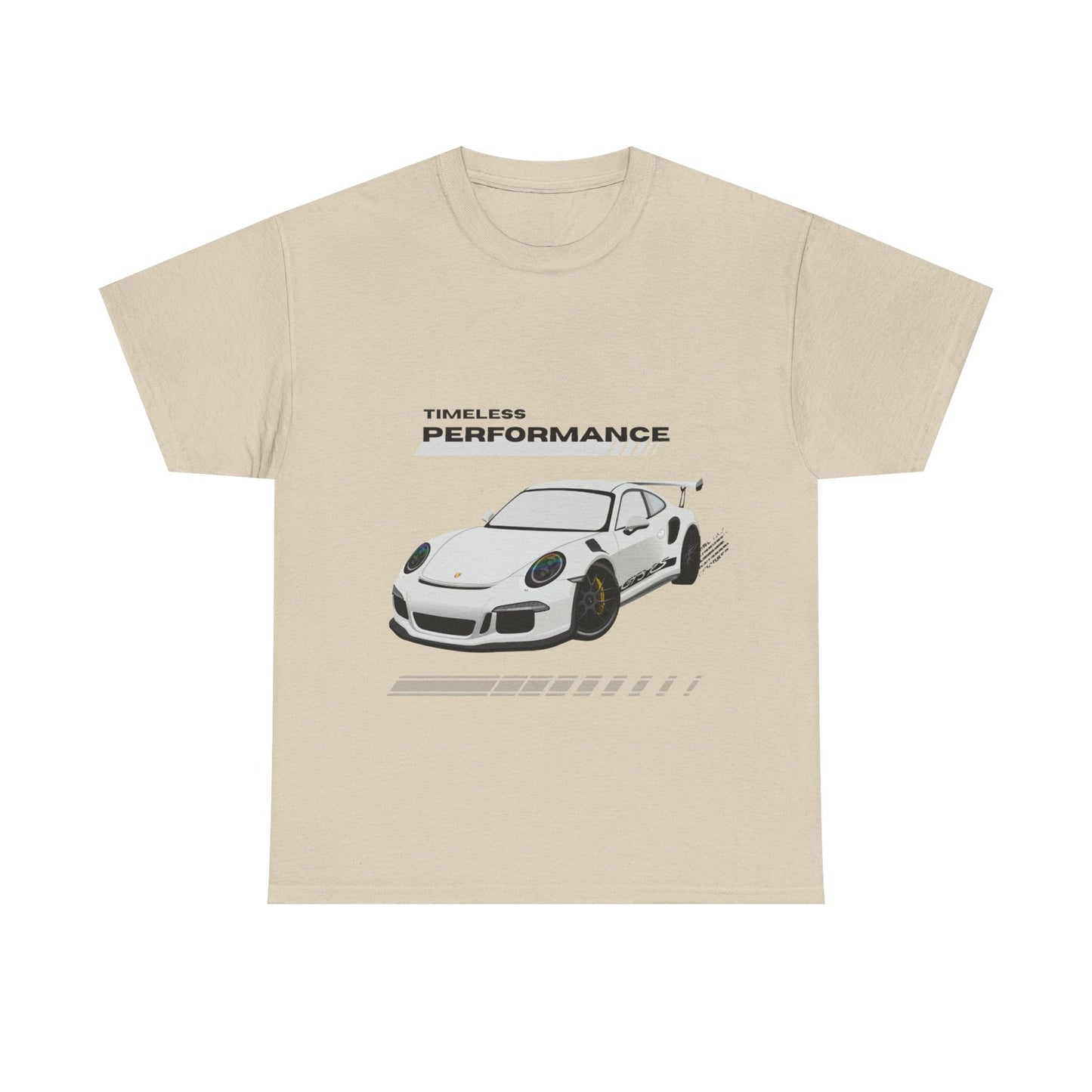 Performance intemporelle, Porsche, T-shirt unisexe en coton épais, T-shirt pour passionné d'automobile, Cadeau automobile, Vêtements de sport automobile, Tenue décontractée, T-shirt unisexe