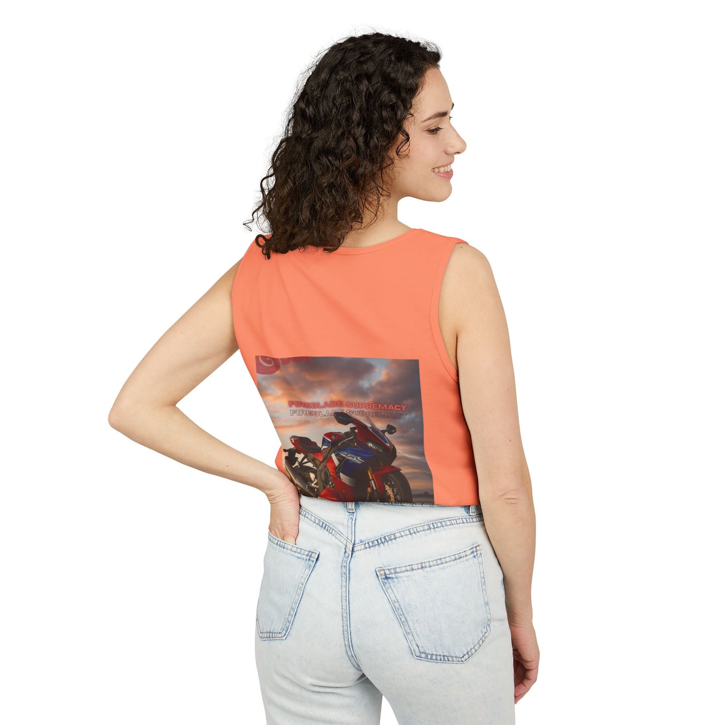Fireblade Unisex Garment-Dyed Tank Top - Motorcycle Enthusiast Design