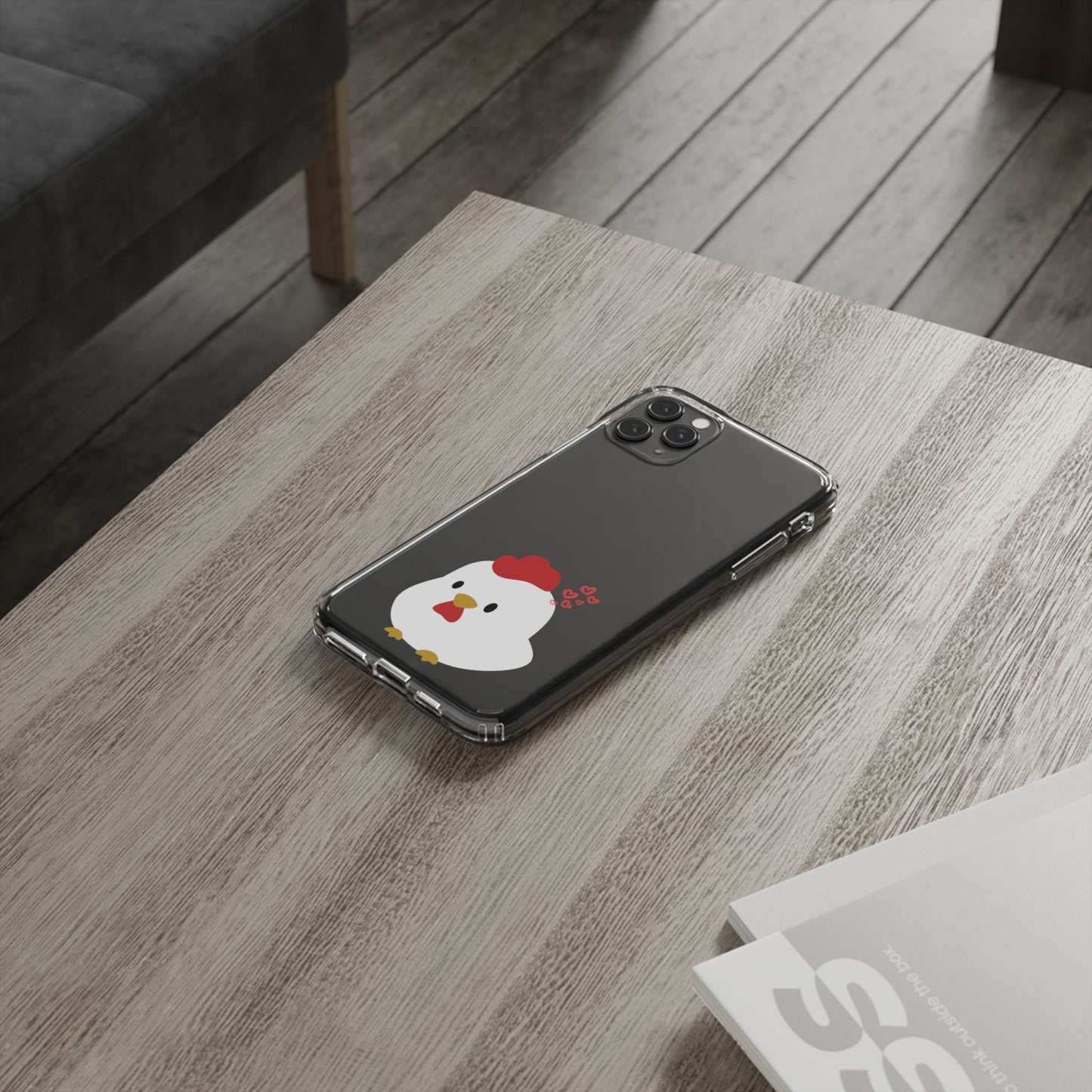 Coque transparente en forme de poulet, adorable coque pour amoureux des animaux, cadeau pour enfants, décoration de ferme, cadeau d'anniversaire