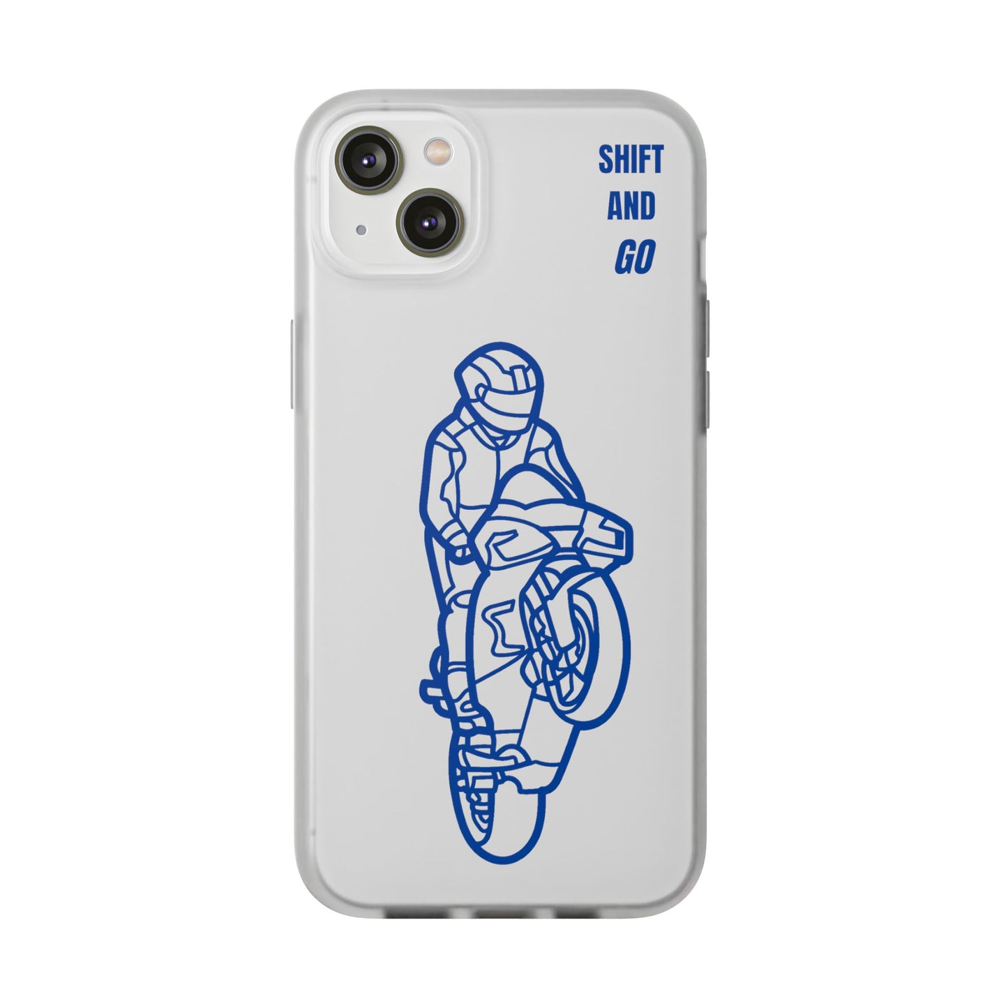 Motorcycle Flexi Cases - Shift and Go Design, Biker Gift, Phone Accessory, Sporty Case, Riding Enthusiast