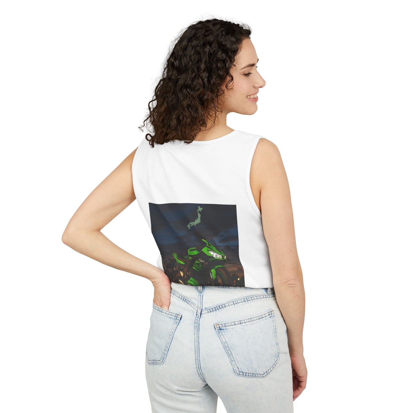 Zx6r Backprint Nice Custom Motorcycle Graphic Tank Top - Unisex Garment-Dyed