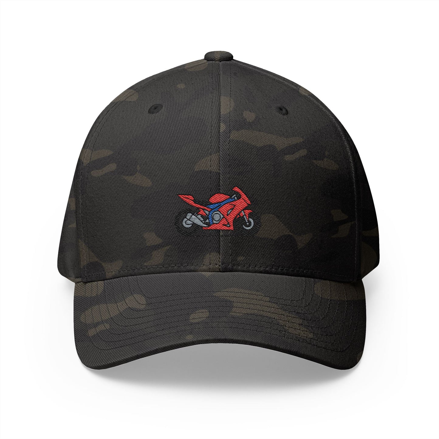 Red Motorcycle Embroidered Cap - Perfect Gift for Bikers and Riders