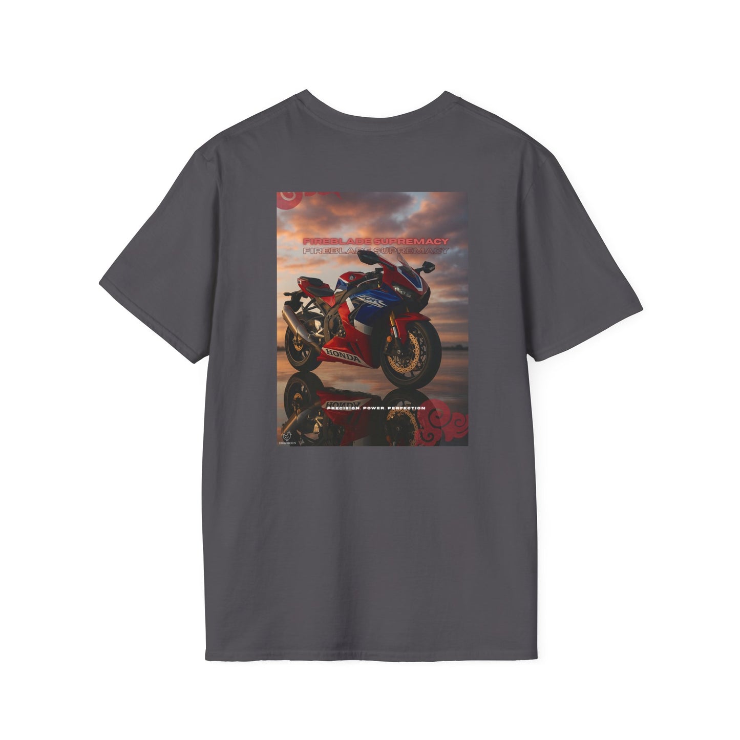Fireblade Motorcycle Enthusiast Unisex Softstyle T-Shirt - Retro Bike Design