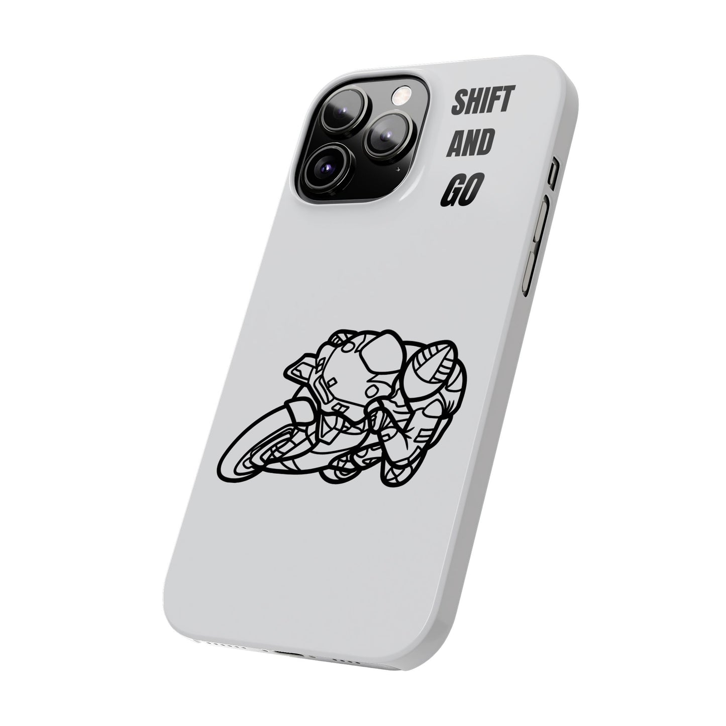 Motorcycle Slim Phone Cases - Shift and Go, Biker Gift, Moto Lover Accessory, Phone Protection, Unique Motorcycle Design