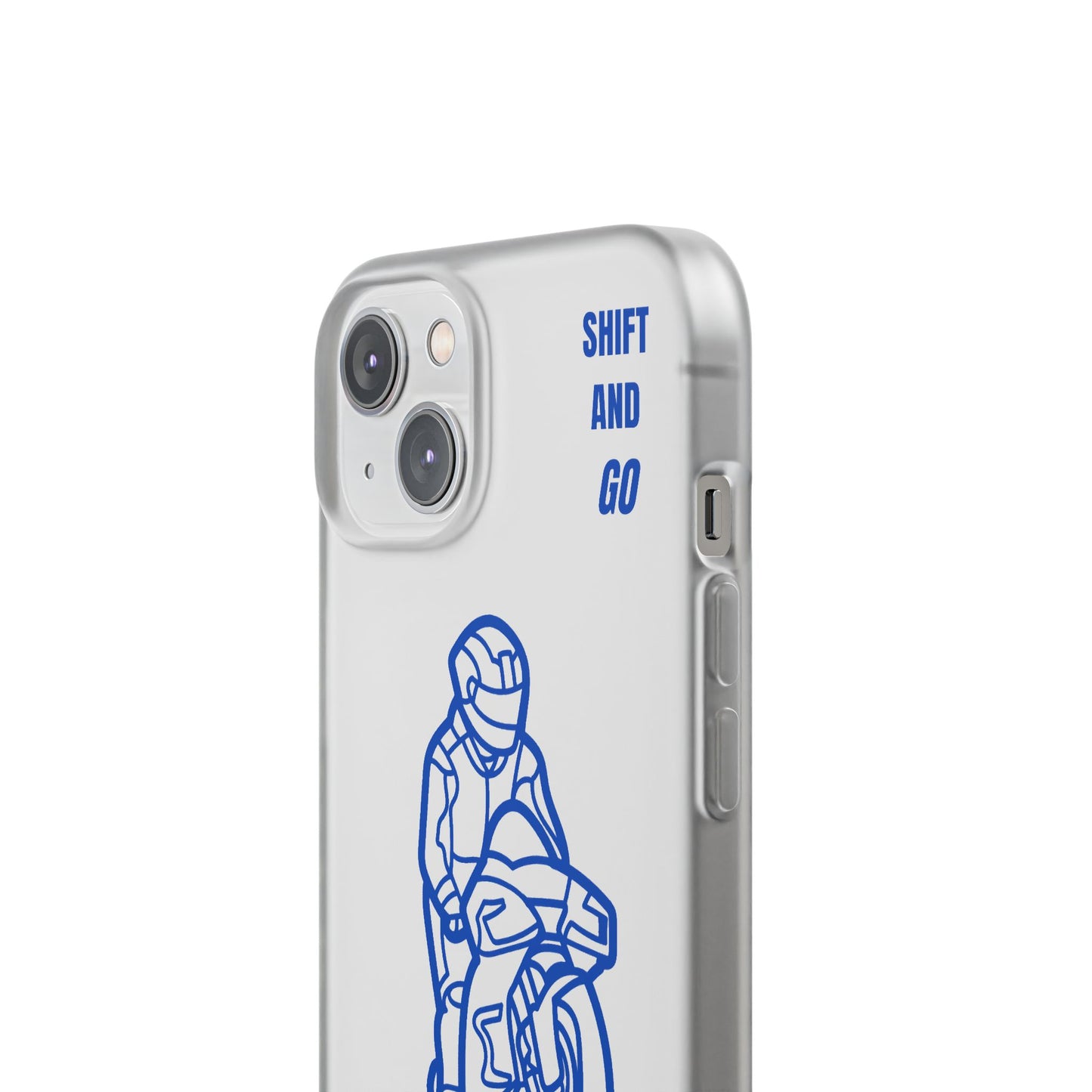 Motorcycle Flexi Cases - Shift and Go Design, Biker Gift, Phone Accessory, Sporty Case, Riding Enthusiast