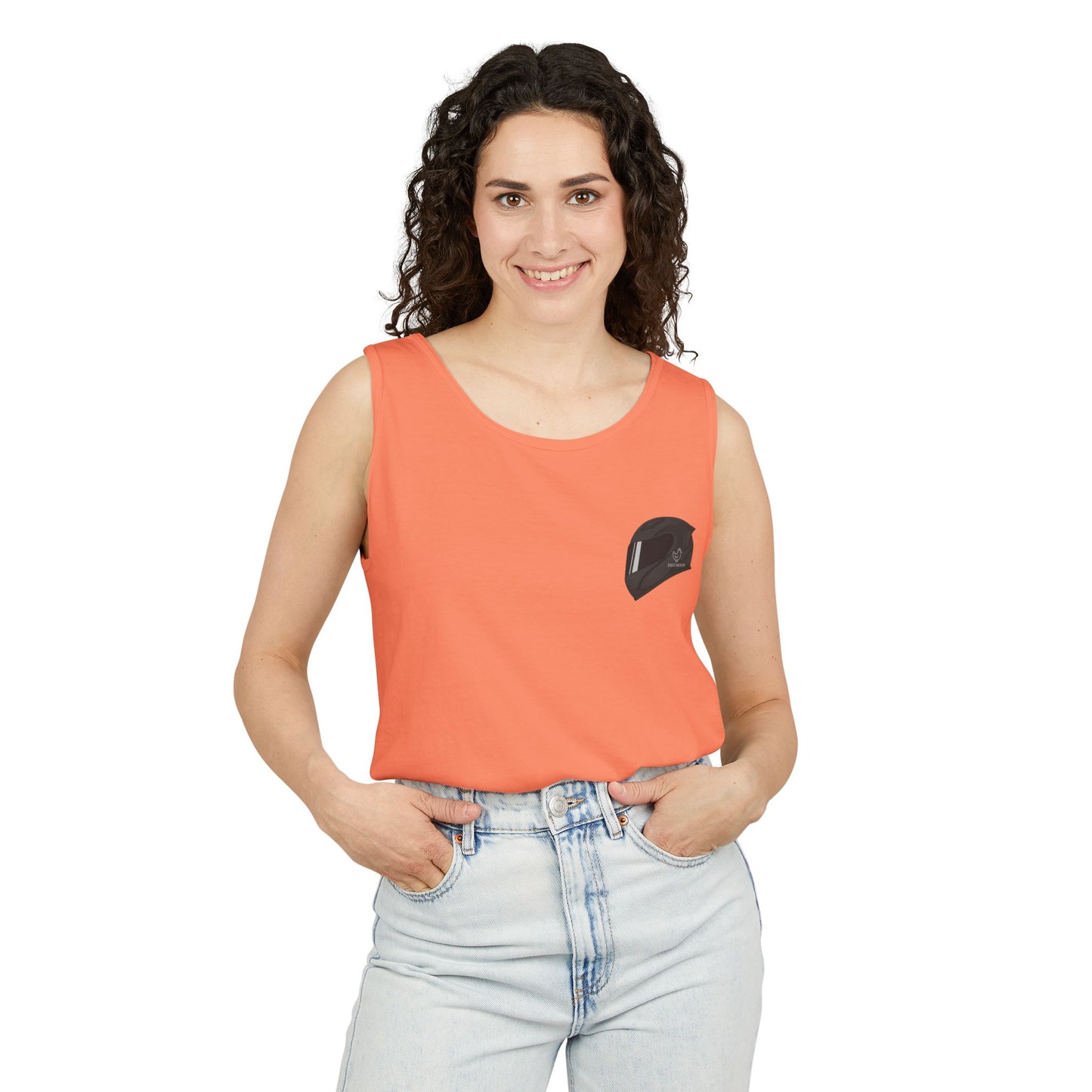 650r Backprint Cool Motorcycle Graphic Tank Top - Unisex Garment-Dyed