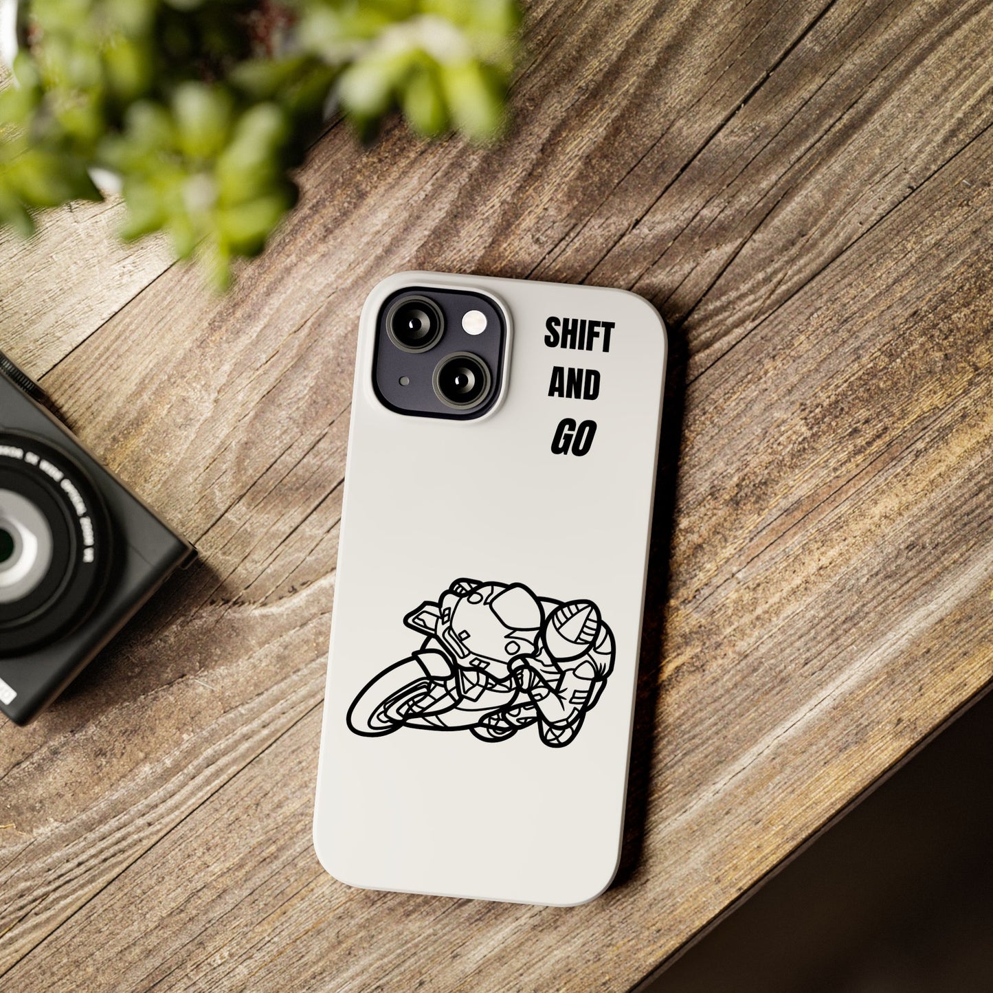 Motorcycle Slim Phone Cases - Shift and Go, Biker Gift, Moto Lover Accessory, Phone Protection, Unique Motorcycle Design