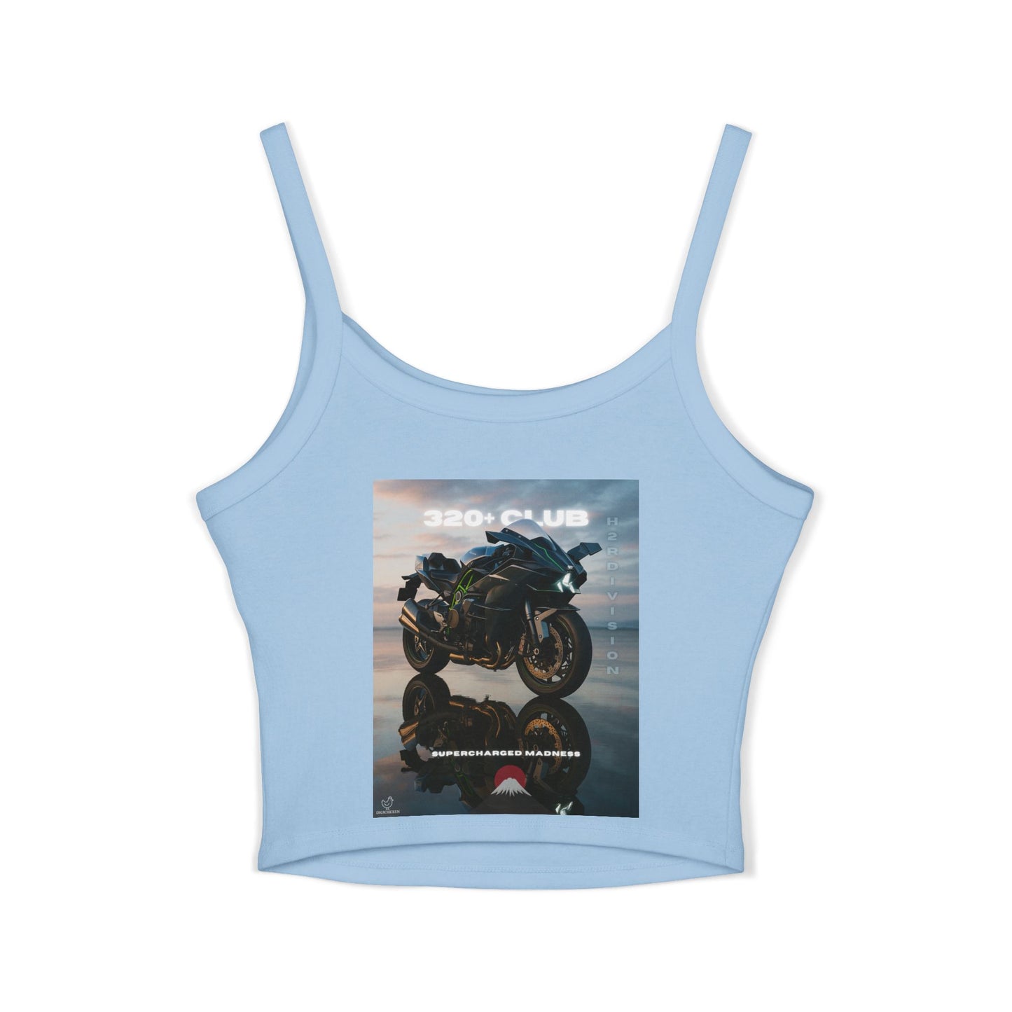 Racing Inspired Women's Spaghetti Strap Tank Top - Perfect for Bikers & Motor Enthusiasts