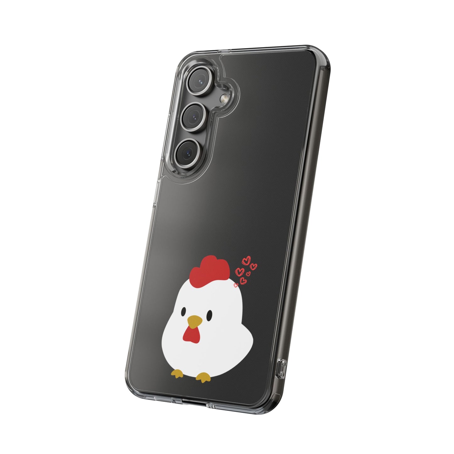 Coque transparente en forme de poulet, adorable coque pour amoureux des animaux, cadeau pour enfants, décoration de ferme, cadeau d'anniversaire