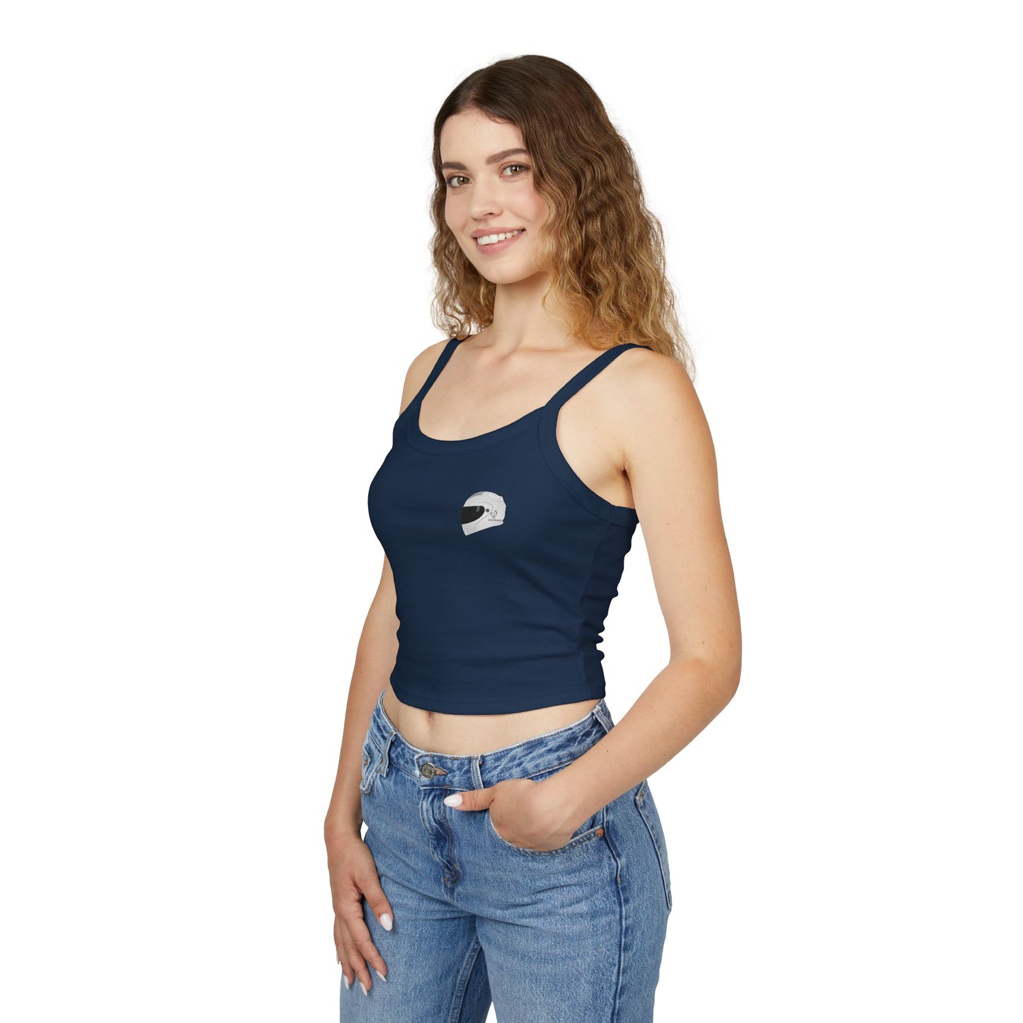 Racing Inspired Women's Spaghetti Strap Tank Top - Perfect for Bikers & Motor Enthusiasts
