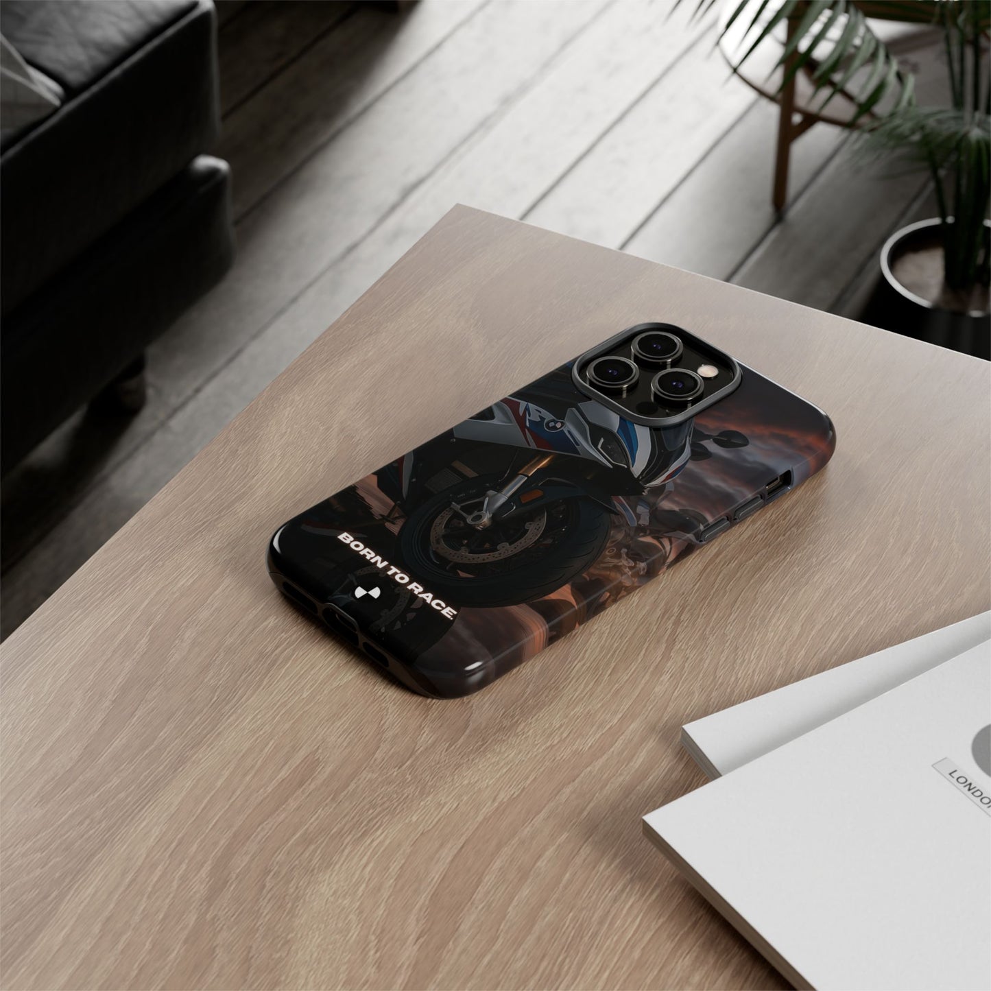 Coque de téléphone pour moto BMW – Design Born to Race