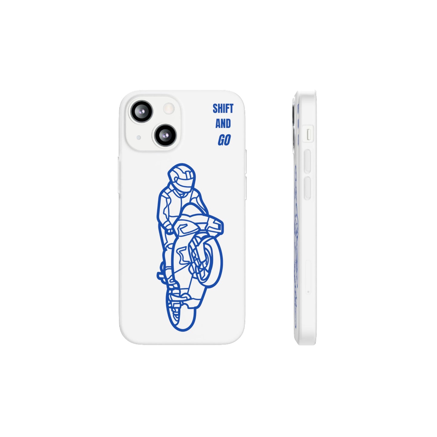 Motorcycle Flexi Cases - Shift and Go Design, Biker Gift, Phone Accessory, Sporty Case, Riding Enthusiast