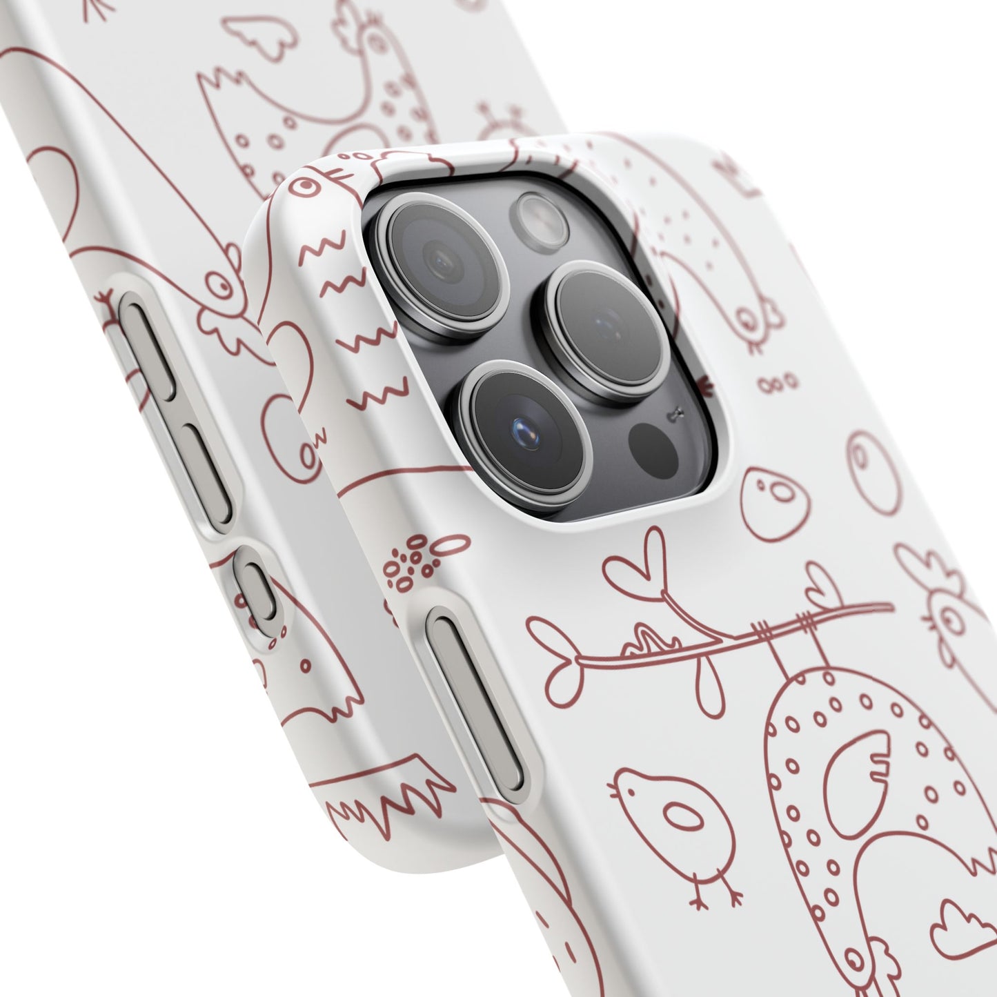 Coques de téléphone fantaisie style ferme, coque de téléphone animal mignon, motif poulet, cadeau amusant pour les amoureux des oiseaux, coque de téléphone originale