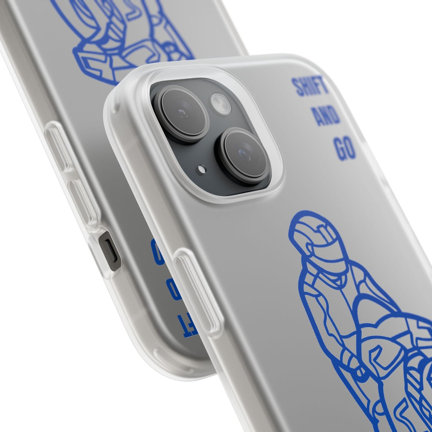 Motorcycle Flexi Cases - Shift and Go Design, Biker Gift, Phone Accessory, Sporty Case, Riding Enthusiast