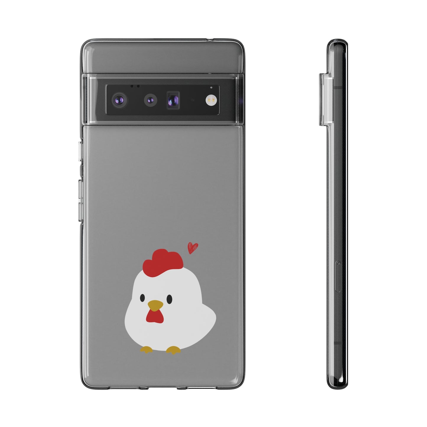 Cute Chicken Soft Phone Case, Animal Phone Cover for Farm Lovers, Gifts for Her, Cute Smartphone Accessory, Chicken Lover Gift