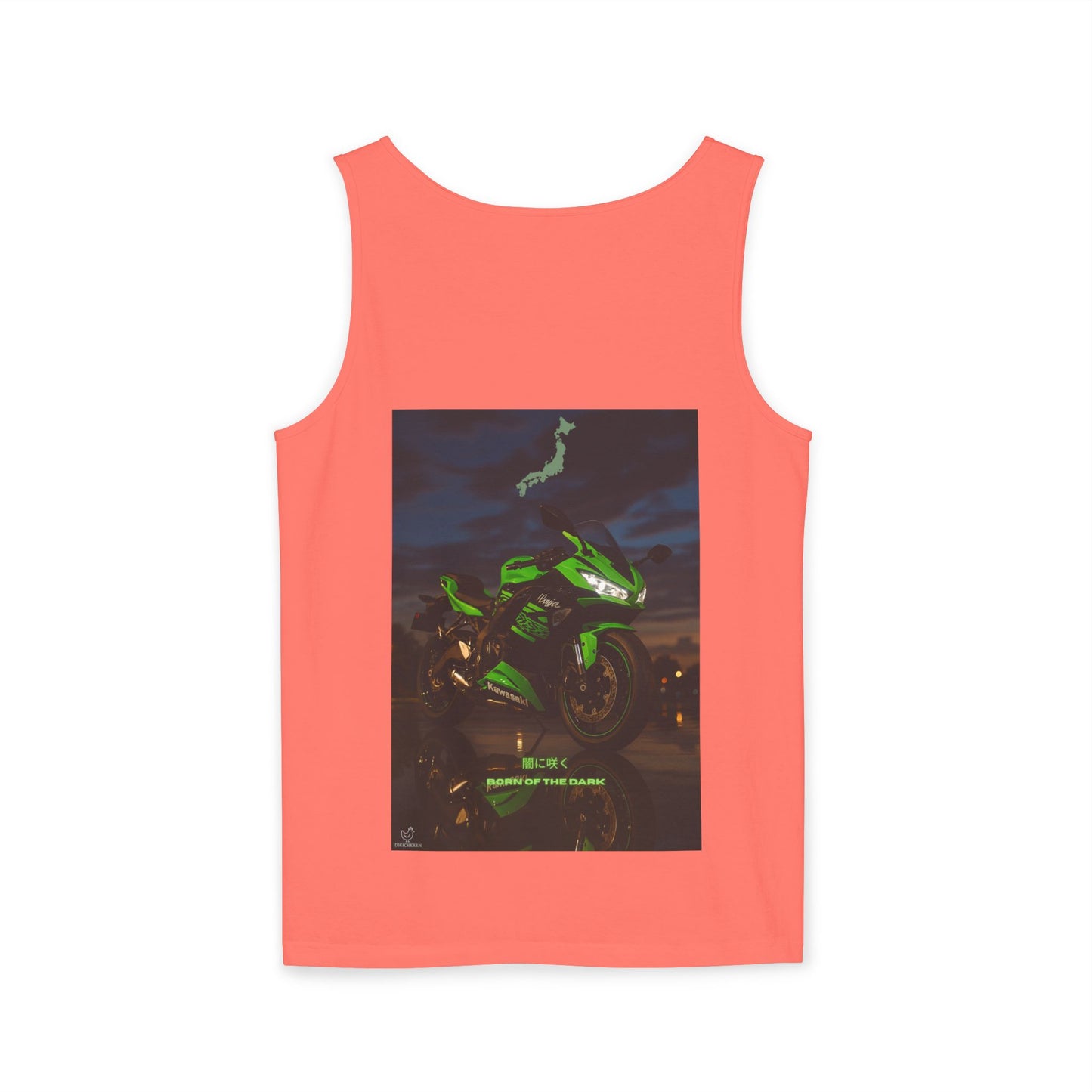 Zx6r Backprint Nice Custom Motorcycle Graphic Tank Top - Unisex Garment-Dyed