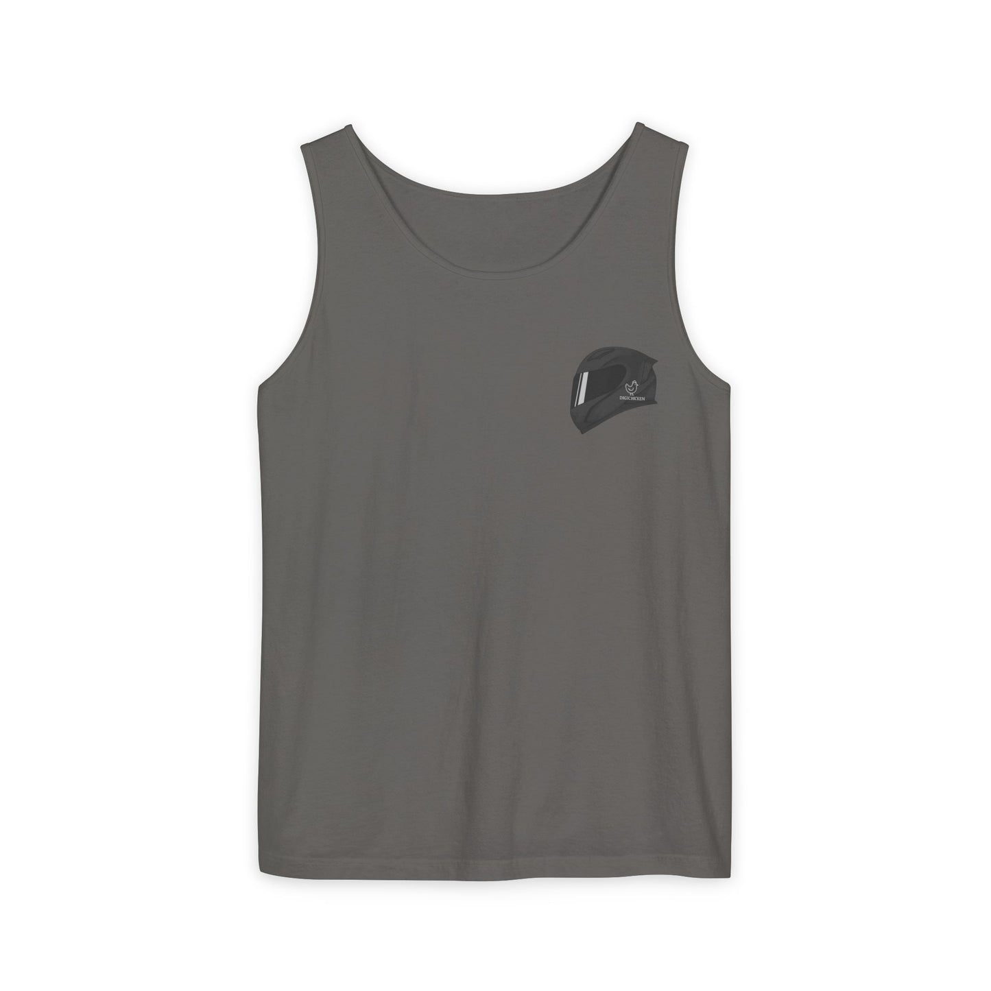650r Backprint Cool Motorcycle Graphic Tank Top - Unisex Garment-Dyed
