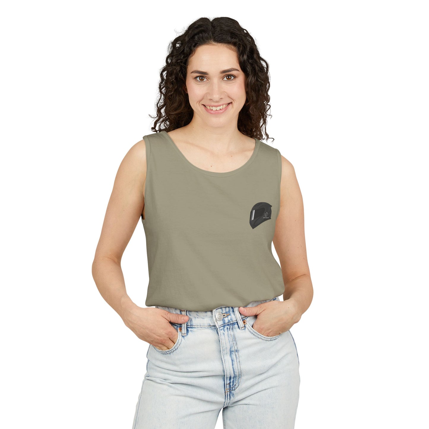 H2R Cool Backprint, Unisex Garment-Dyed Tank Top - 320+ Club Motorcycle Design