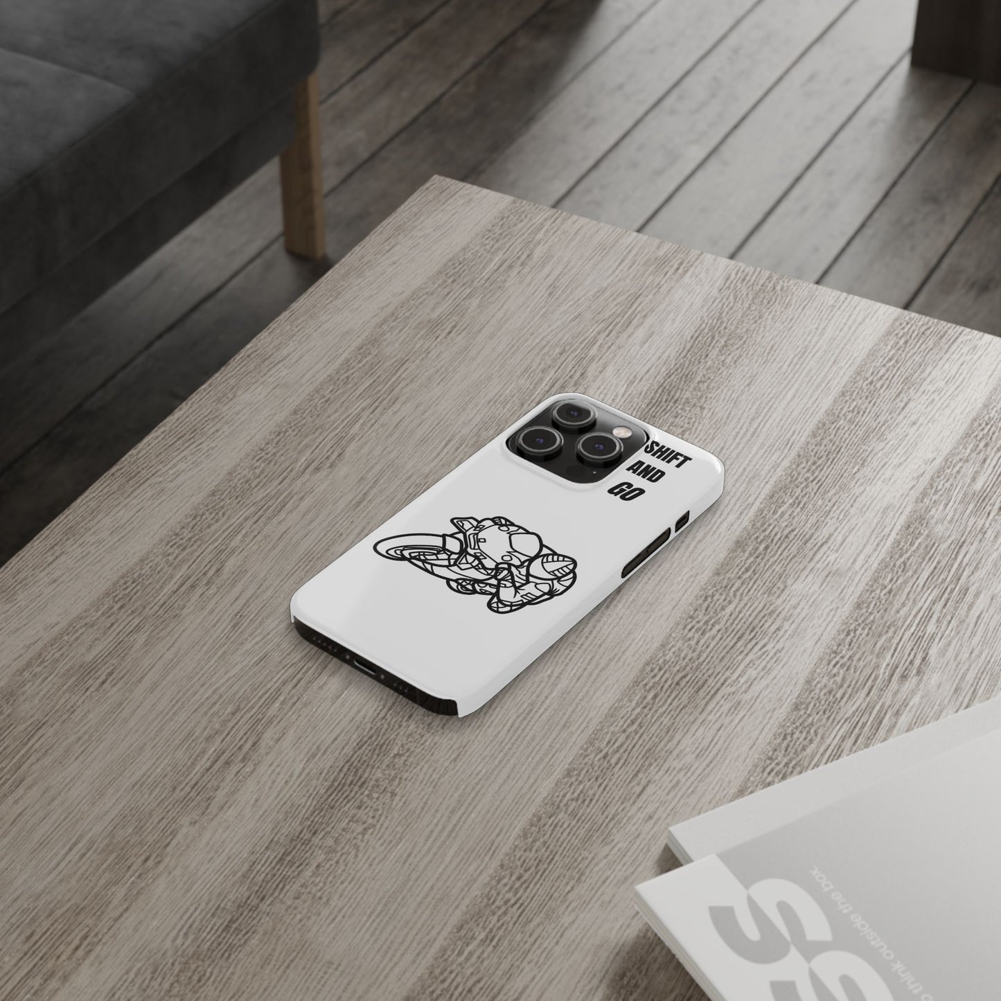 Motorcycle Slim Phone Cases - Shift and Go, Biker Gift, Moto Lover Accessory, Phone Protection, Unique Motorcycle Design