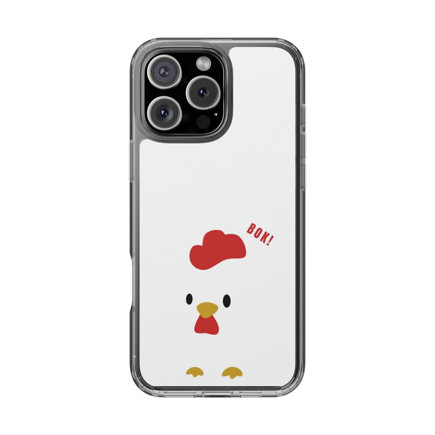 Chicken Design Clear Phone Case, Cute Animal Phone Cover, Fun Gift for Kids, Pet Lovers, Birthday Present, Travel Accessory