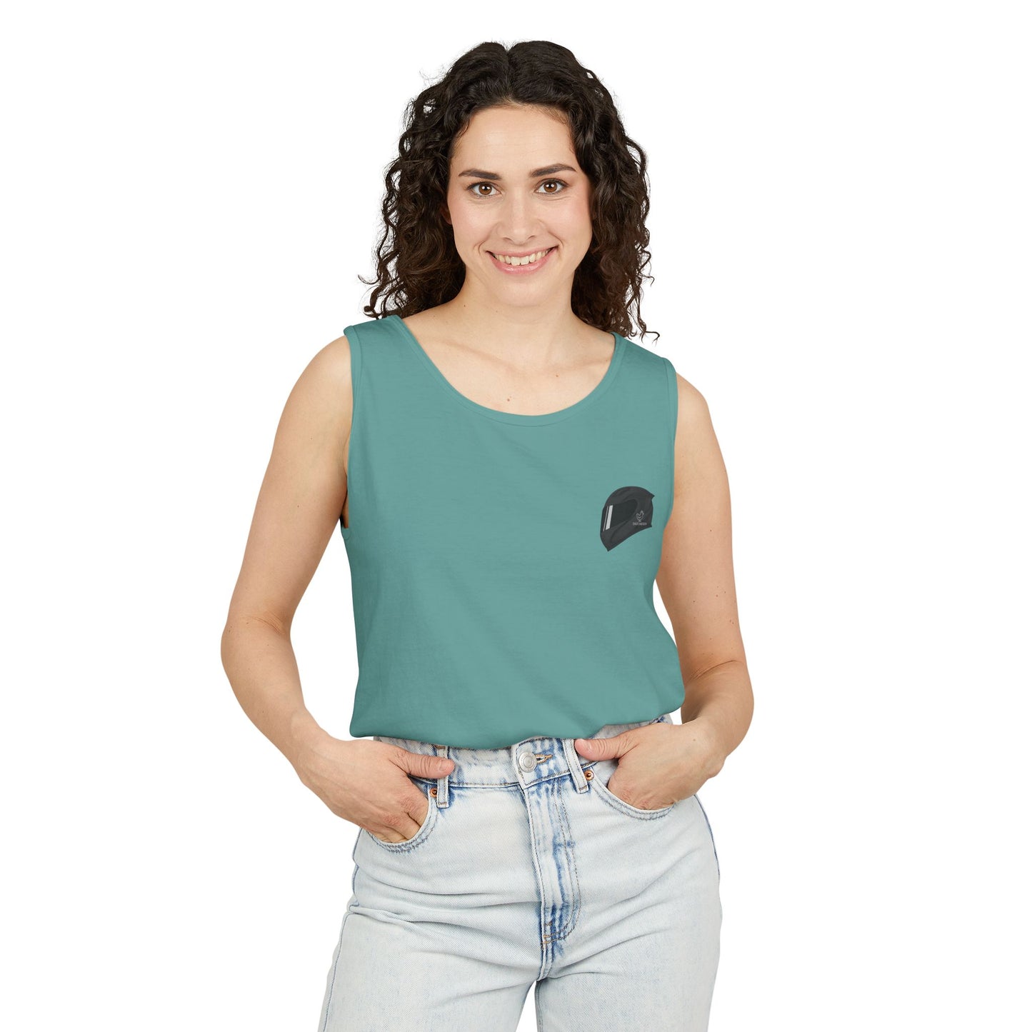 Fireblade Unisex Garment-Dyed Tank Top - Motorcycle Enthusiast Design