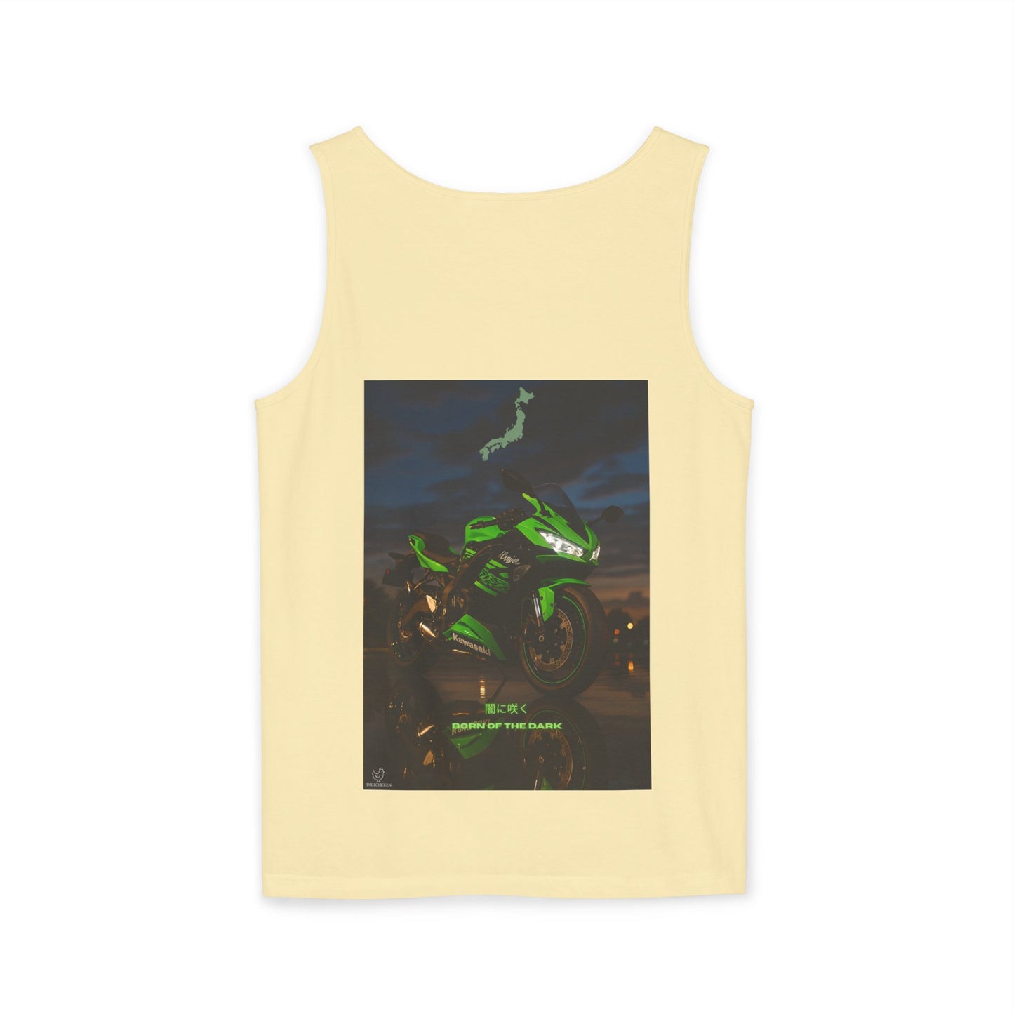 Zx6r Backprint Nice Custom Motorcycle Graphic Tank Top - Unisex Garment-Dyed