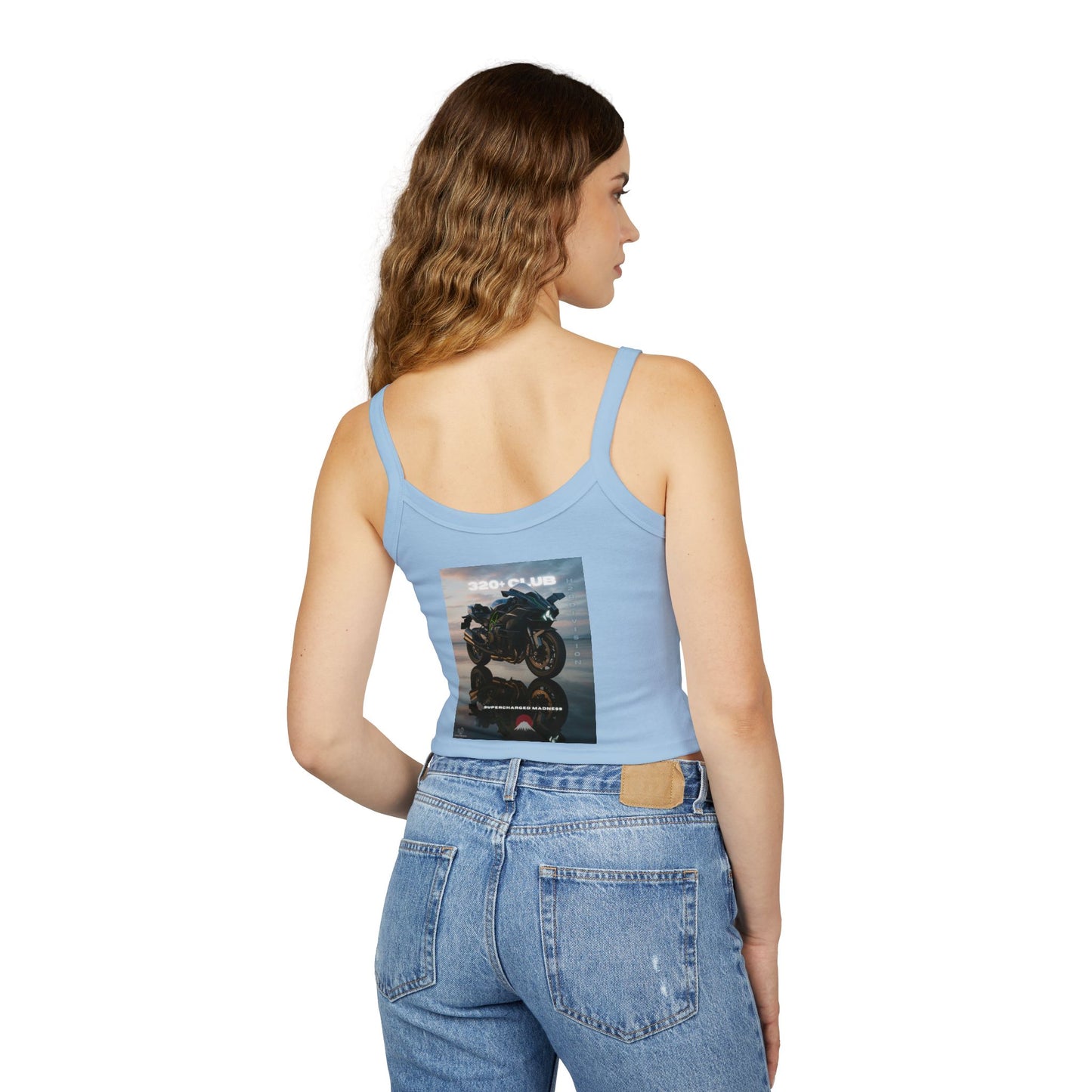 Racing Inspired Women's Spaghetti Strap Tank Top - Perfect for Bikers & Motor Enthusiasts