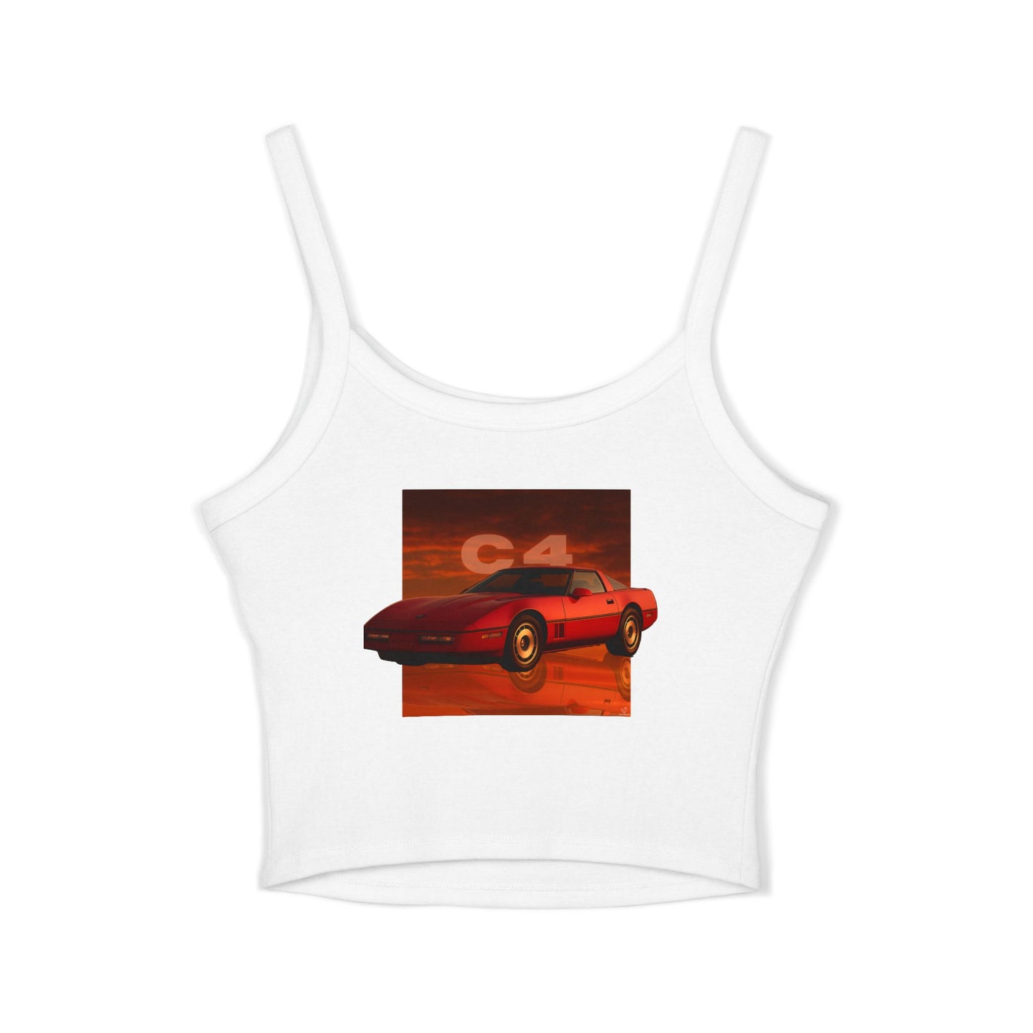 Women's Tank Top - Corvette Inspired C4 Retro Backprint